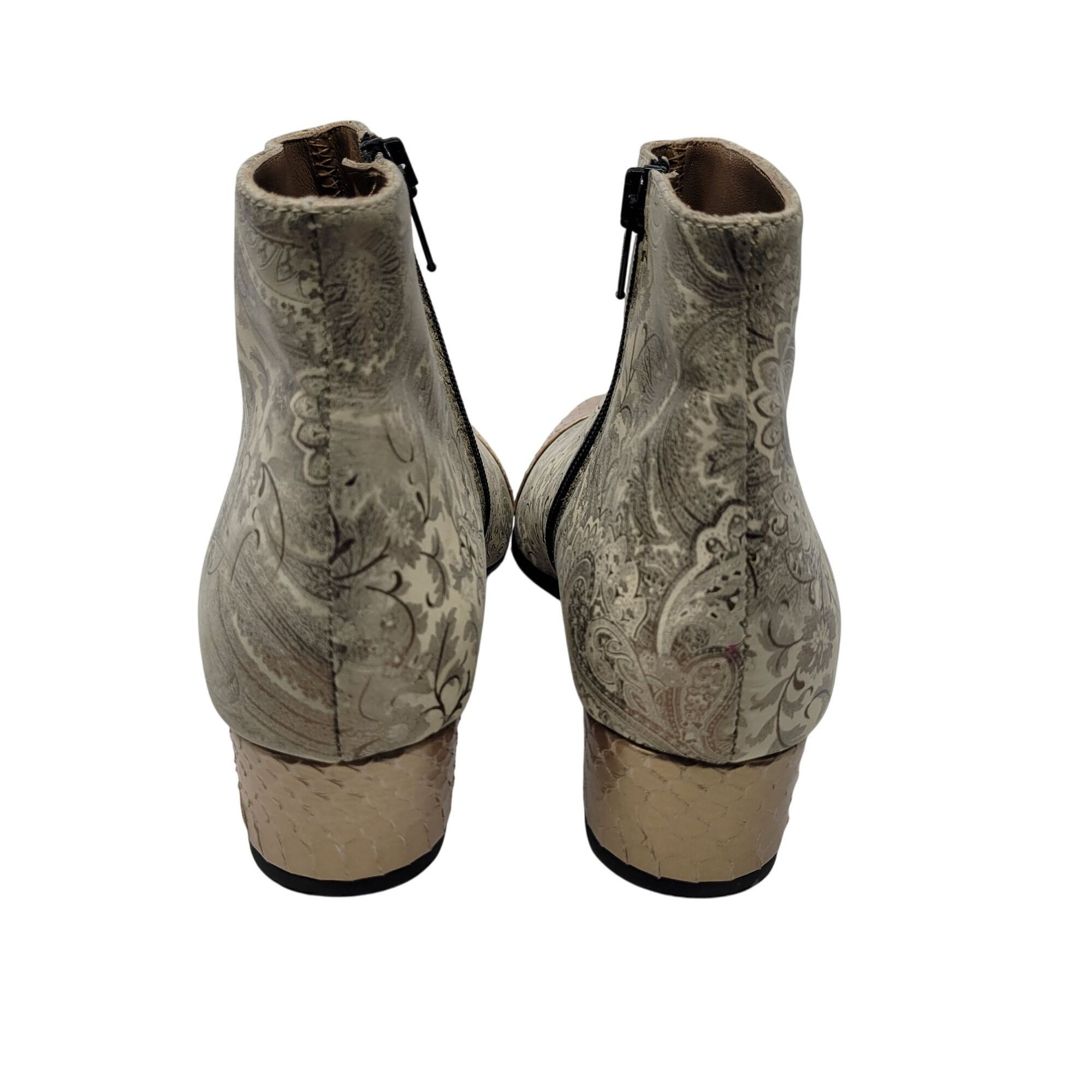 Other J David Moresco Leather Italian Ankle Booties Sz 39 Metallic Size US 9 / IT 39 - 9 Thumbnail