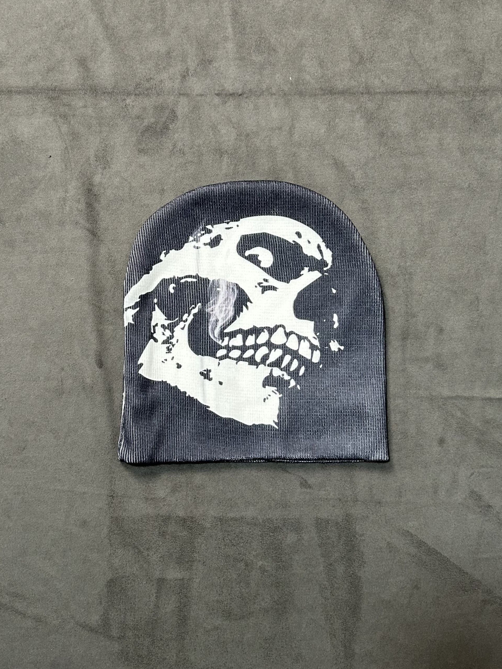 Japanese Brand Rare Godfather and Skull No Cuff Knit Beanie Hat Black OS Size ONE SIZE - 4 Thumbnail