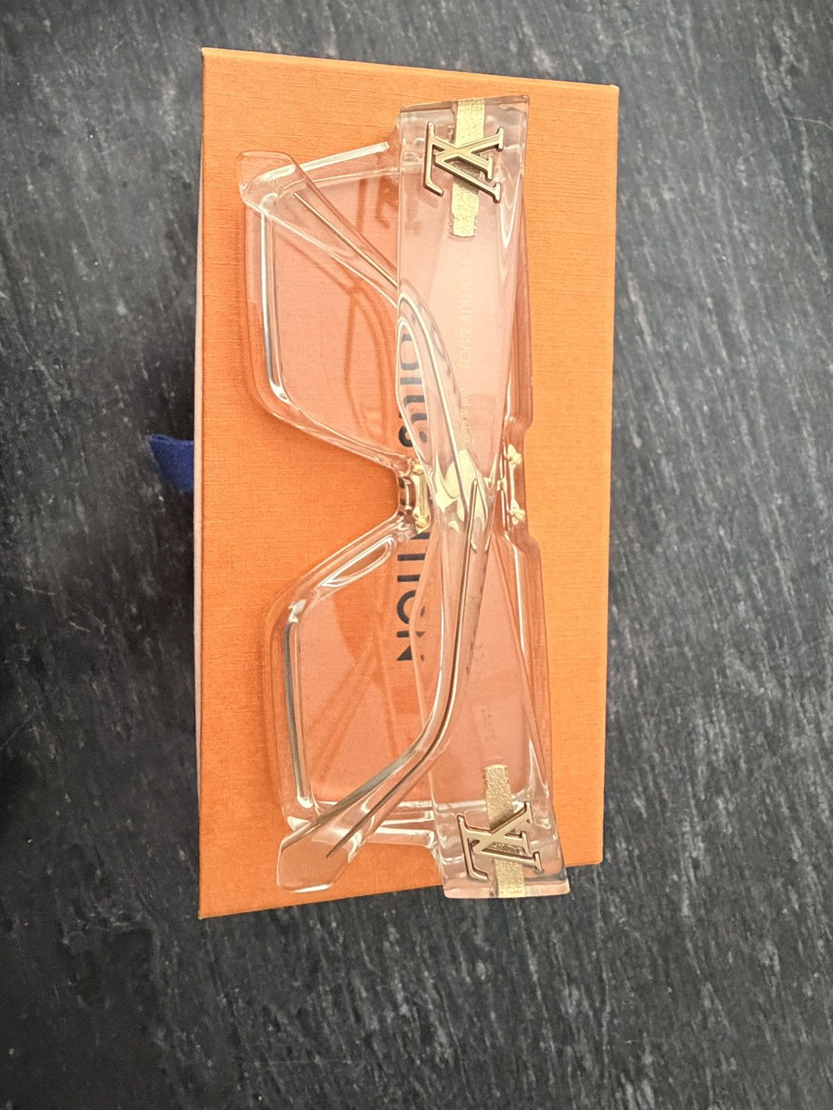 Louis Vuitton Louis Vuitton Clear Crystal-Accent cyclone Sunglasses Size ONE SIZE - 4 Thumbnail
