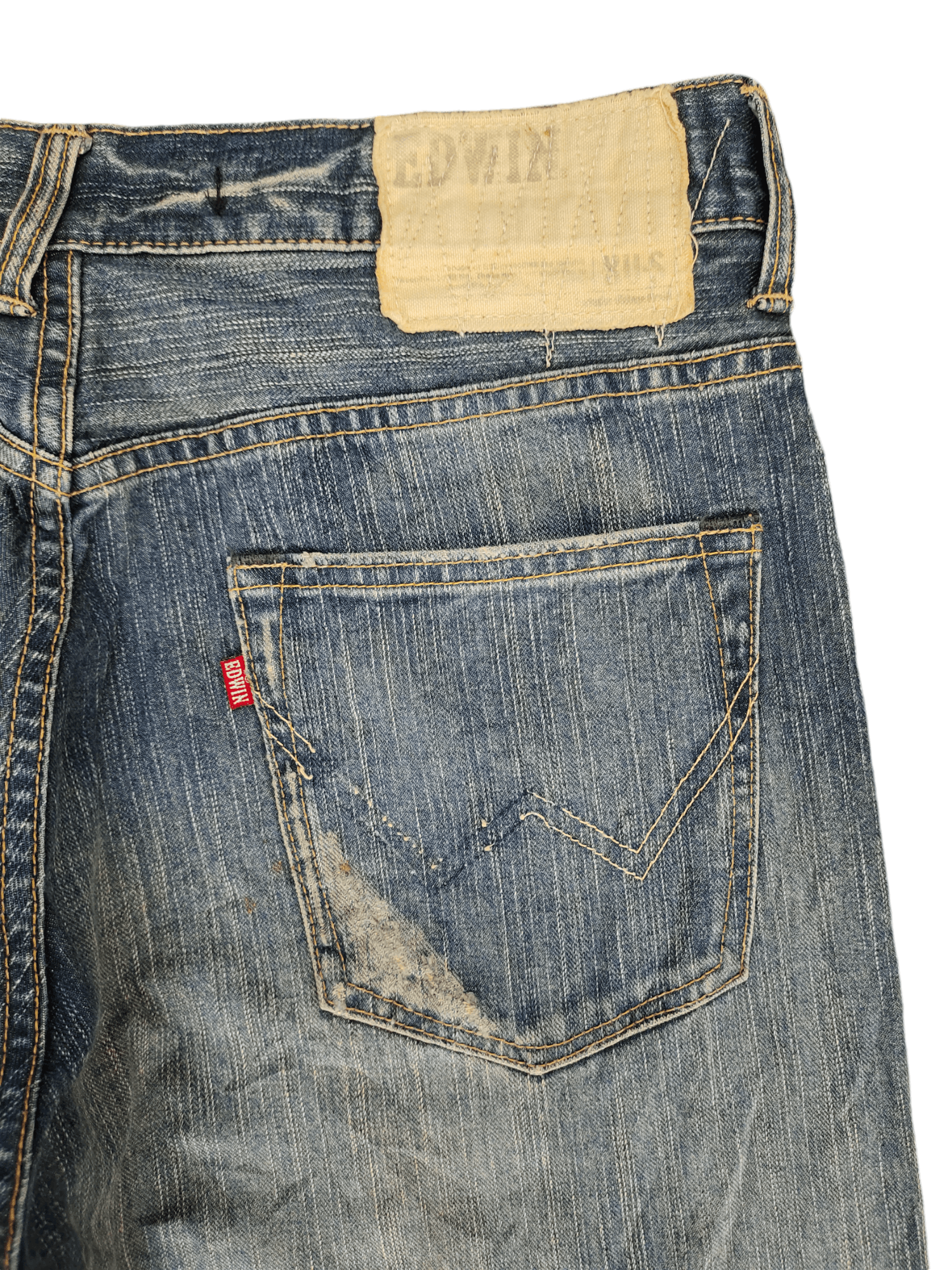 Kapital Loose Jeans Edwin XV-S Clawmark Distress Faded Denim Jeans Size US 32 / EU 48 - 14 Thumbnail
