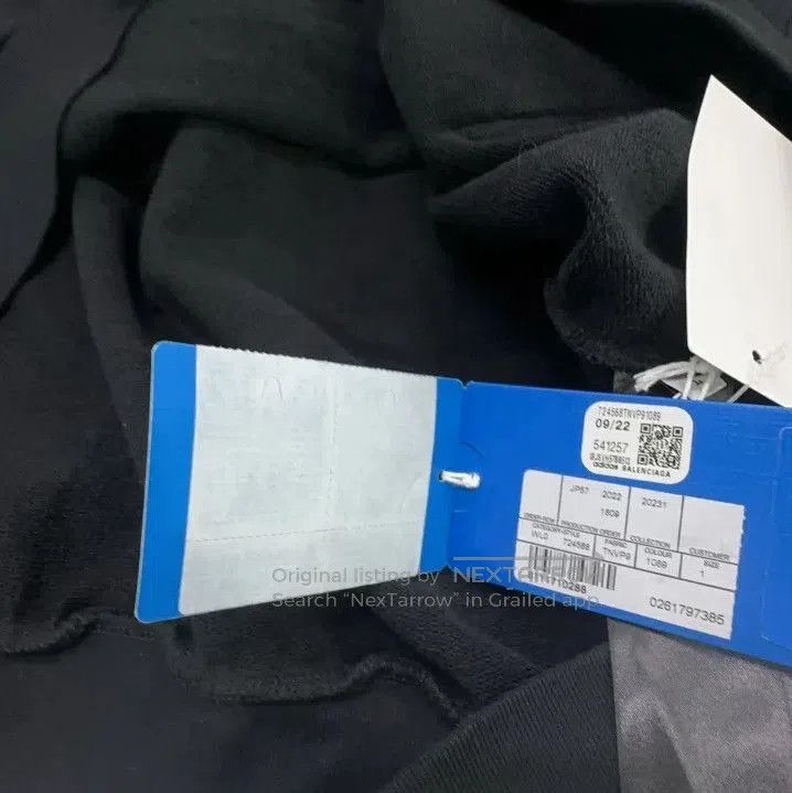 Balenciaga Balenciaga x Adidas Black Logo Hooded Sweatshirt. Size US M / EU 48-50 / 2 - 6 Thumbnail