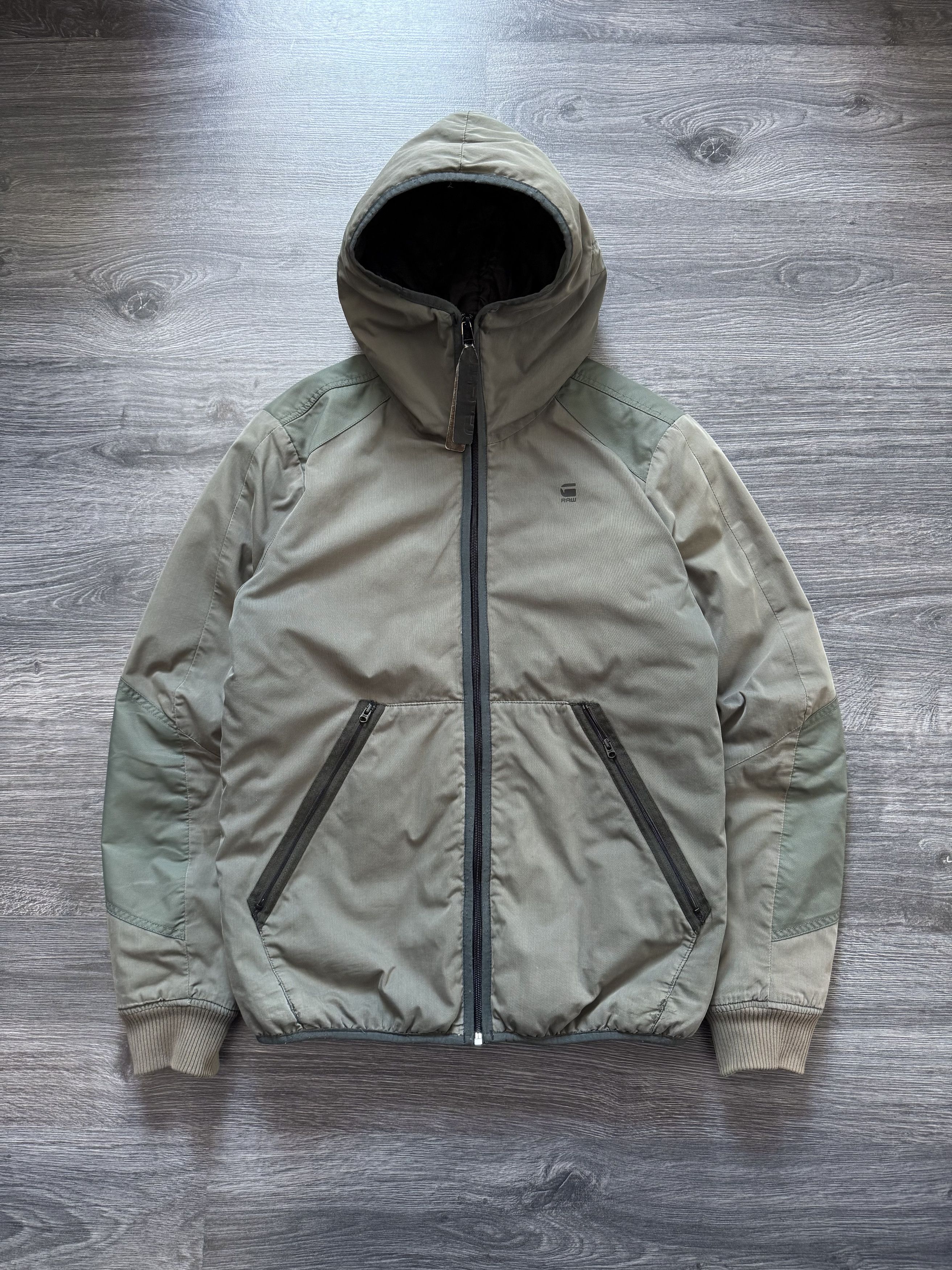 GSTAR G-STAR RAW KHAKI JAPANEESE INSULATED FADED JACKET