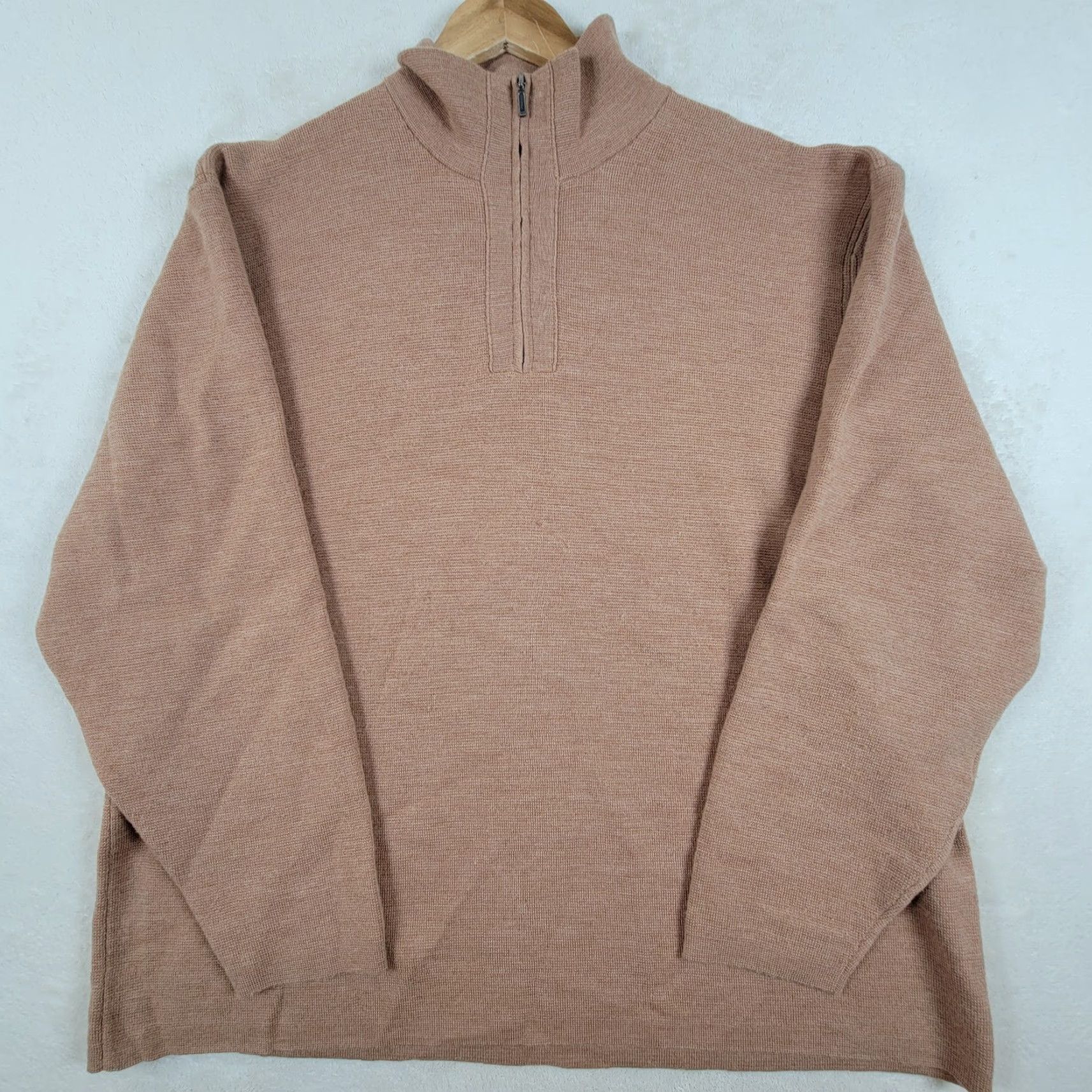 Alfani VINTAGE Alfani Jacket Women XXL Beige Merino Wool Long Sleeve Sweater Size XXL / US 16-18 / IT 52-54 - 2 Thumbnail