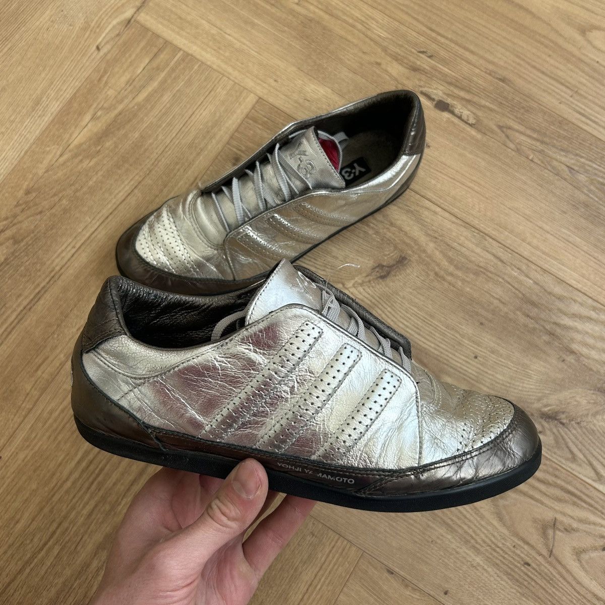 Adidas × Y-3 Vintage Adidas Yohji Yamamoto Y-3 Silver Sneakers Size US 7.5 / IT 37.5 - 1 Thumbnail