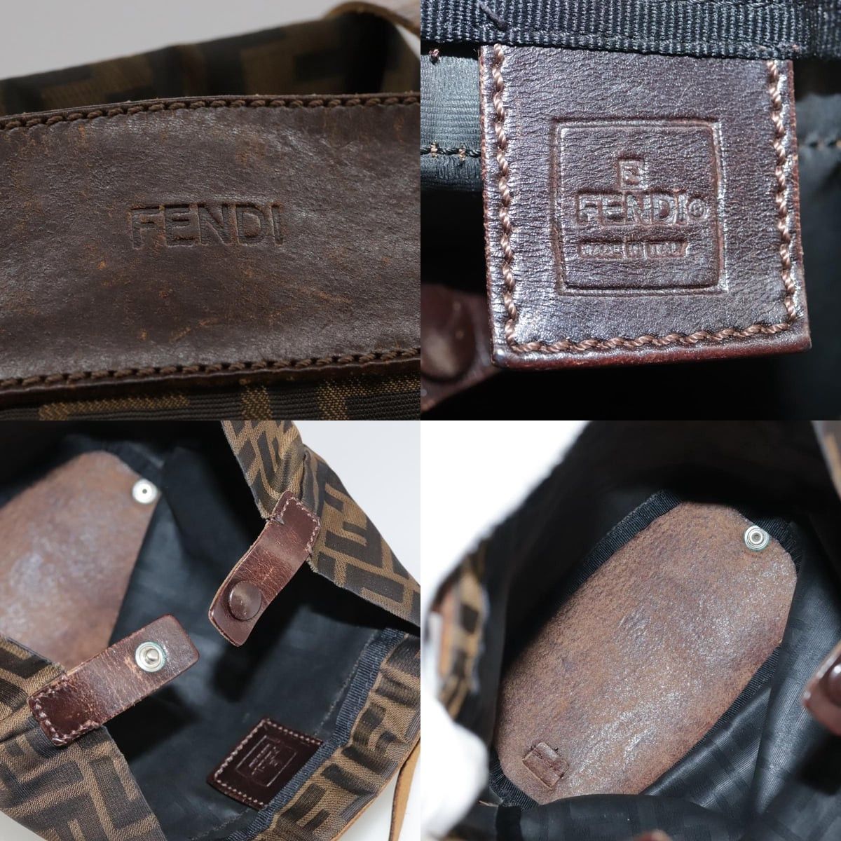 Fendi FENDI Zucca Canvas Hand Bag Brown Black Size ONE SIZE - 11 Thumbnail