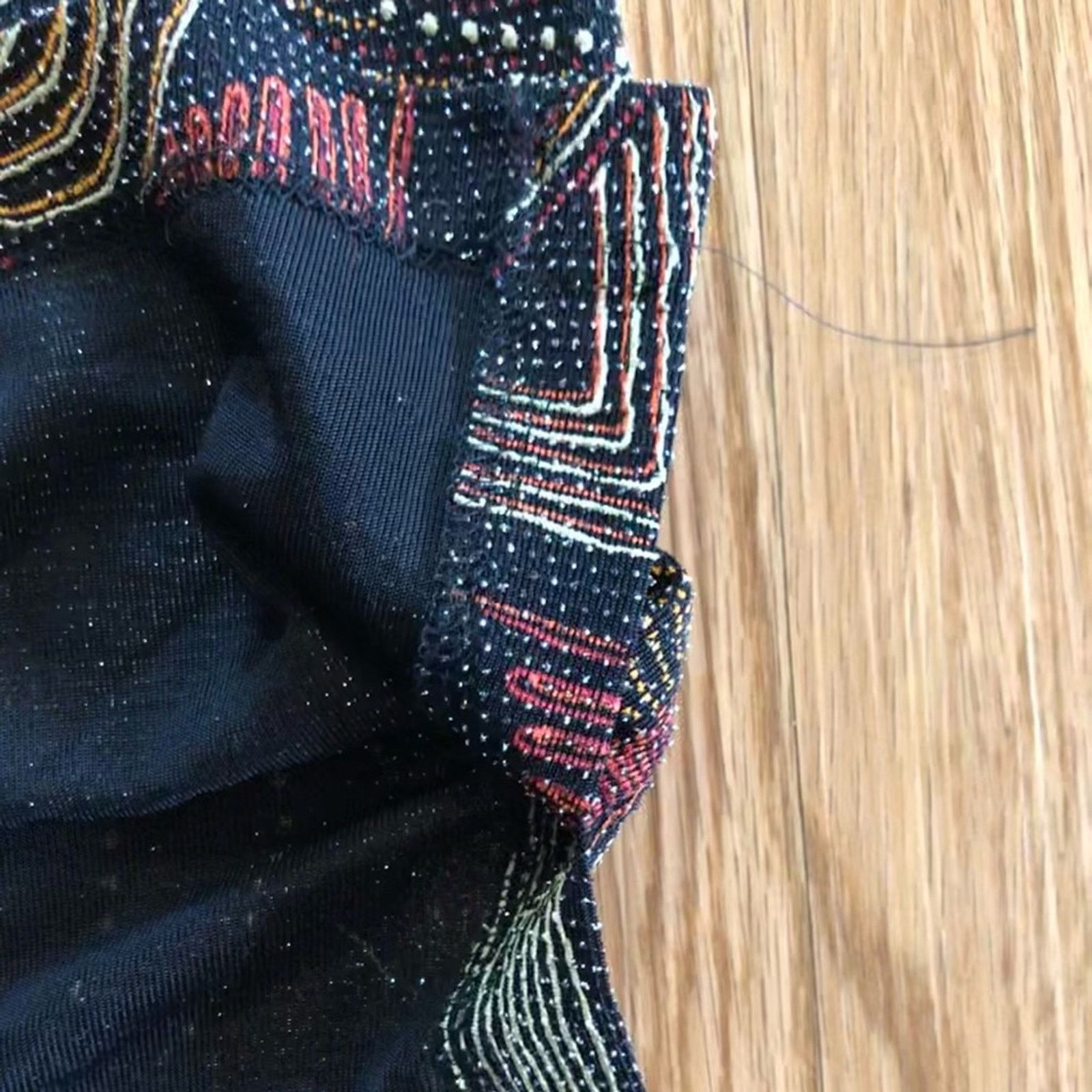 Other Hermann Lange Black Beaded Blouse Womens 38 Small Size S / US 4 / IT 40 - 10 Thumbnail