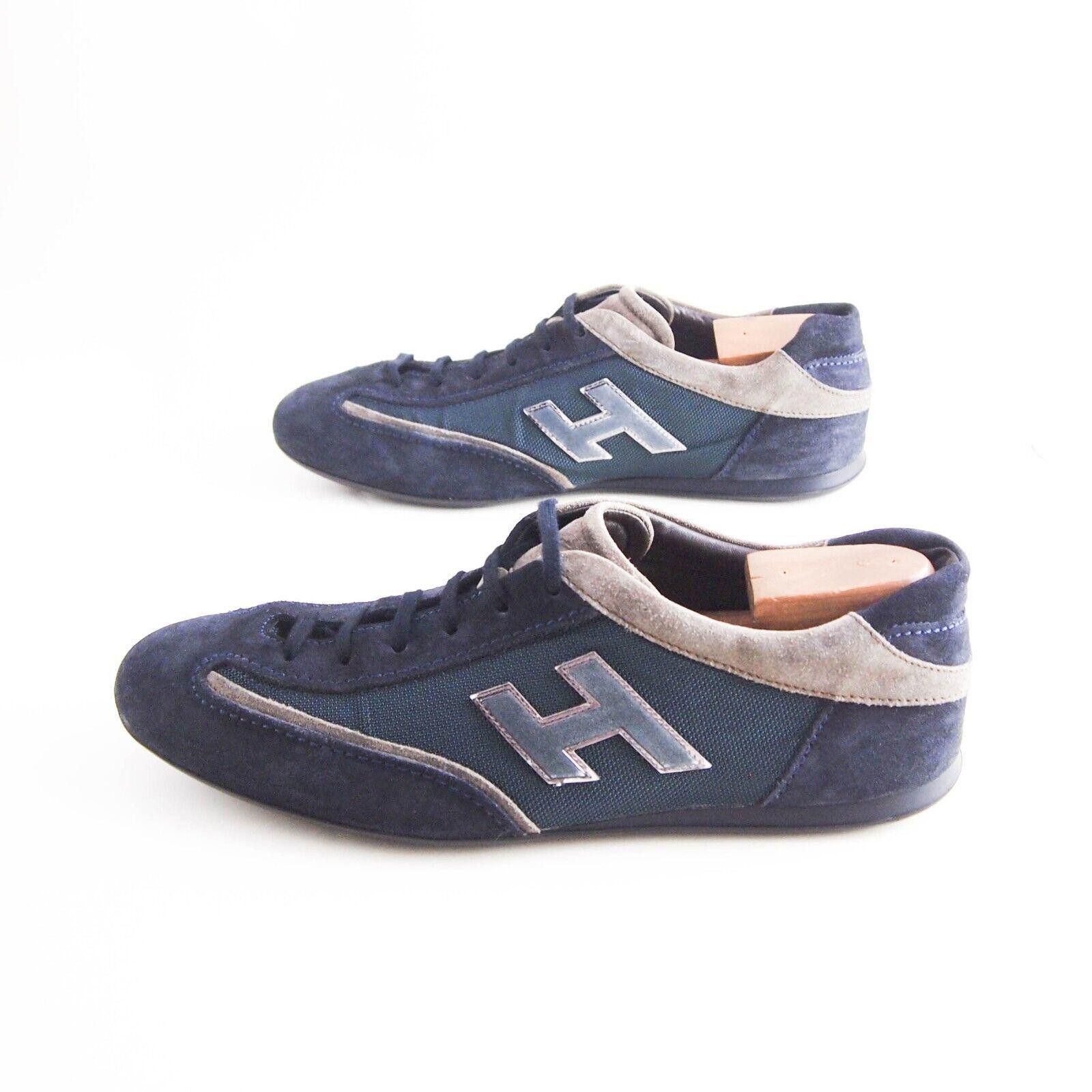 Hogan Hogan Low Top Sneaker Blue Suede Canvas Mens US 12 EU 45 Size US 12 / EU 45 - 2 Thumbnail