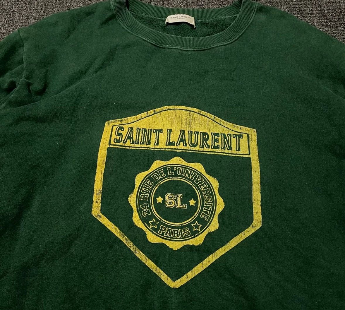 Saint Laurent Paris × Yves Saint Laurent Saint Laurent Men's Green Hoodie 2412-Nextarrow Size US M / EU 48-50 / 2 - 3 Thumbnail