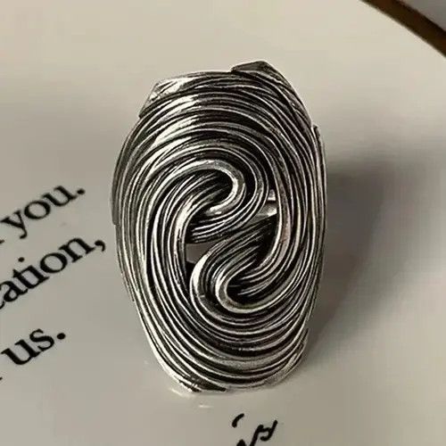 Japanese Brand Vintage Exaggerated Massive Ring Geometric Flower Size ONE SIZE - 2 Thumbnail