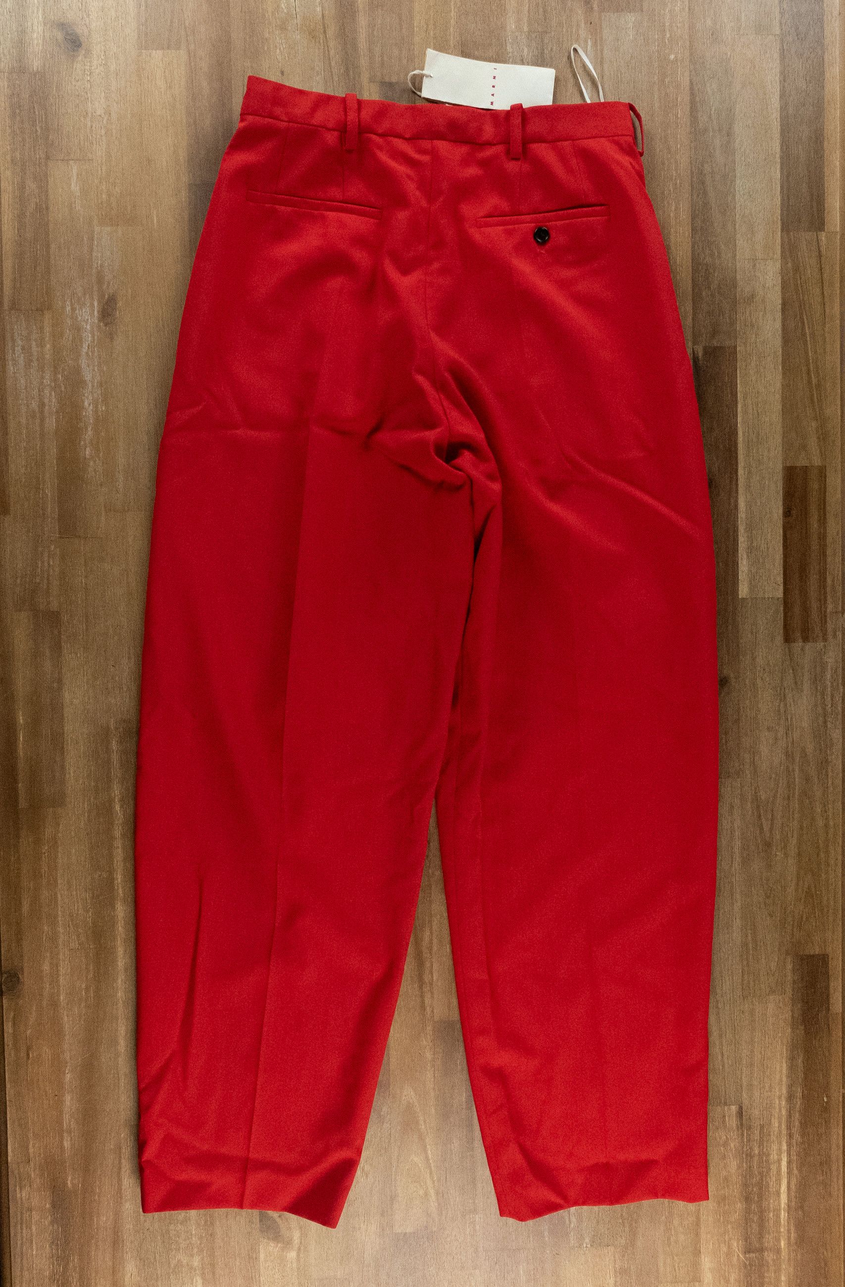 Marni MARNI red pleated front wool straight pants trousers 6 42 Size 28" / US 6 / IT 42 - 11 Thumbnail