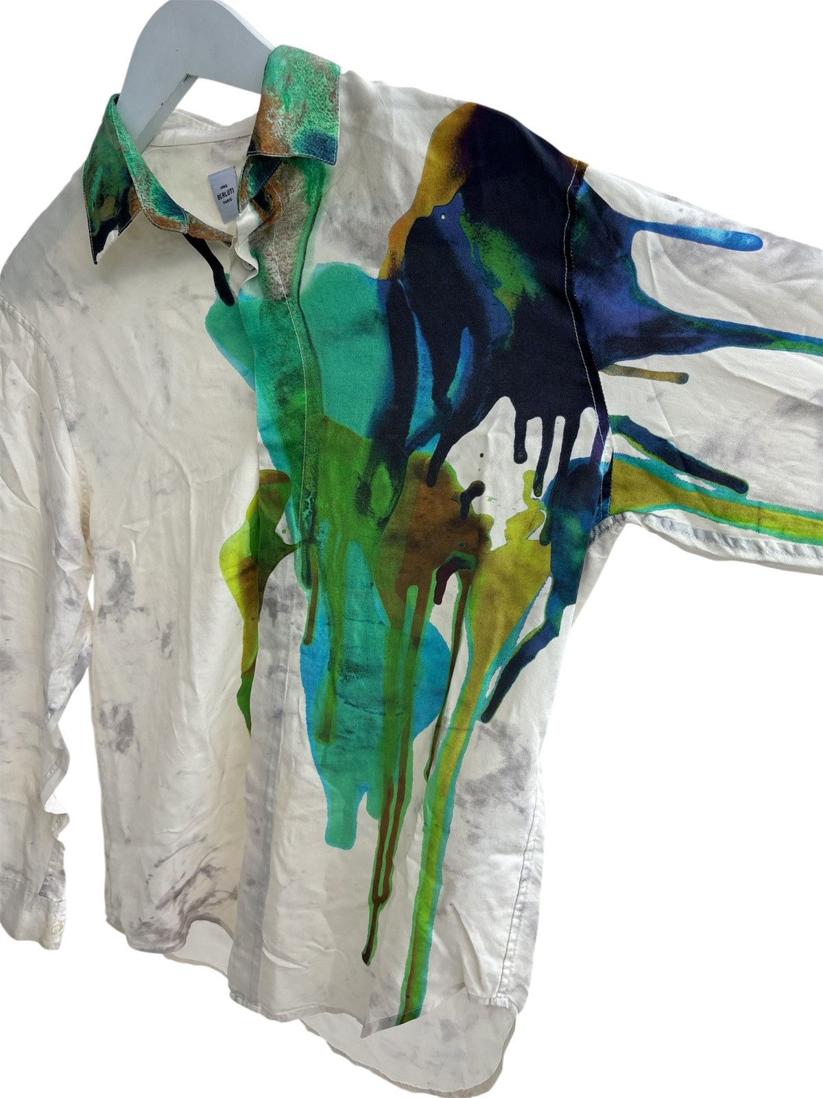 Berluti SS20 Runway Mulberry Silk Shirt Size US M / EU 48-50 / 2 - 10 Thumbnail