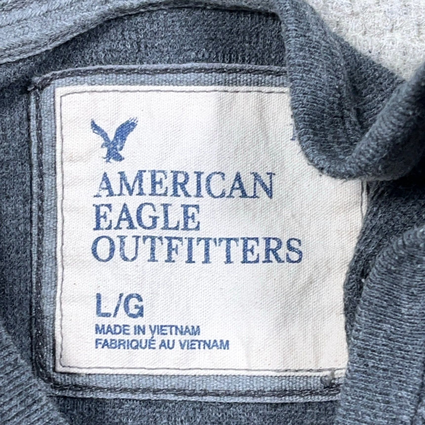 American Eagle Outfitters VINTAGE American Eagle Outfitters Shirt Men Large Gray Thermal Waffle Knit Jersey Rugby Graphic Print Sleeve Long Sleeve DXB Size US L / EU 52-54 / 3 - 3 Thumbnail