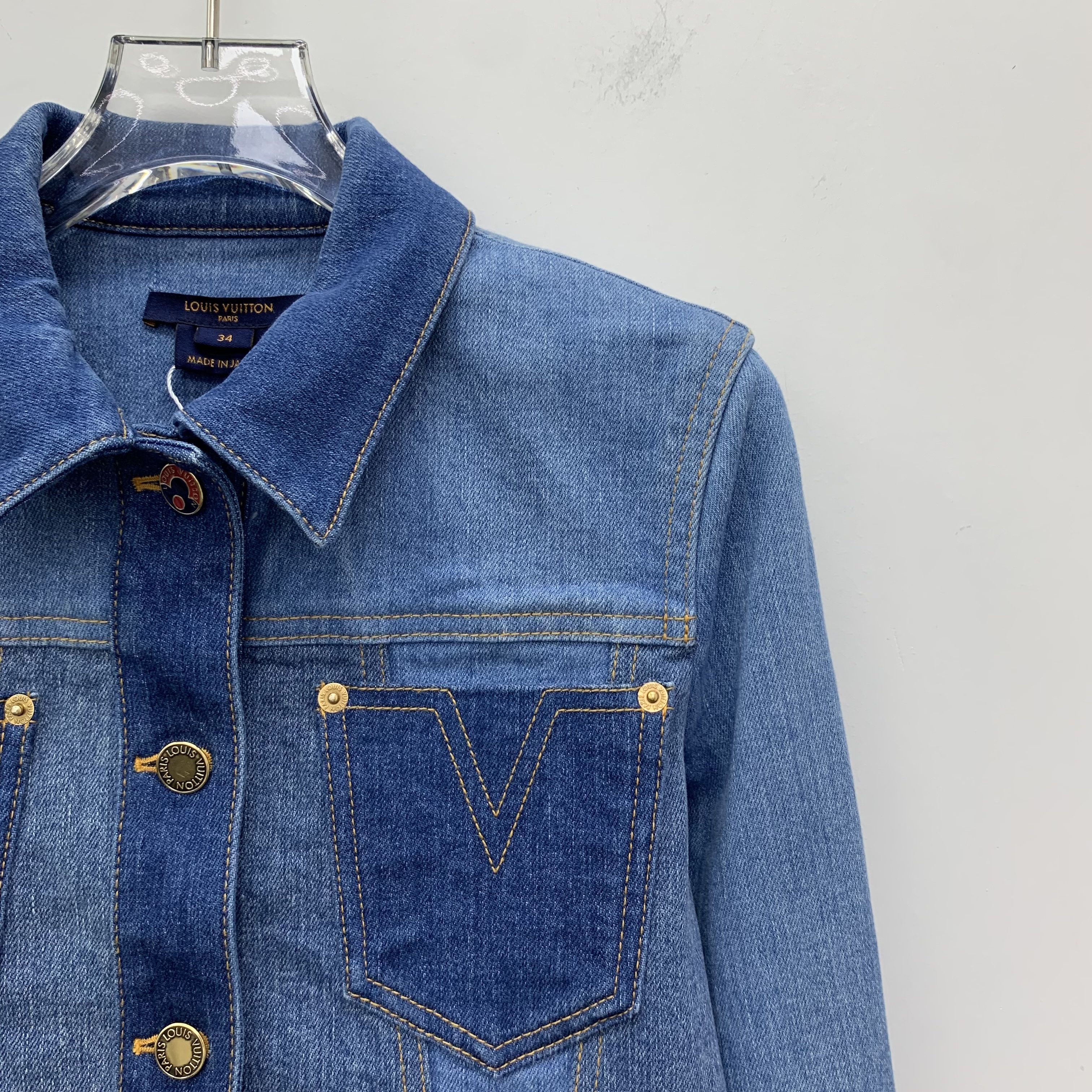 Louis Vuitton Louis Vuitton Jacket Paneled Denim Cotton Blue (Size XXS) Size XXS / US 00 / IT 34 - 6 Thumbnail