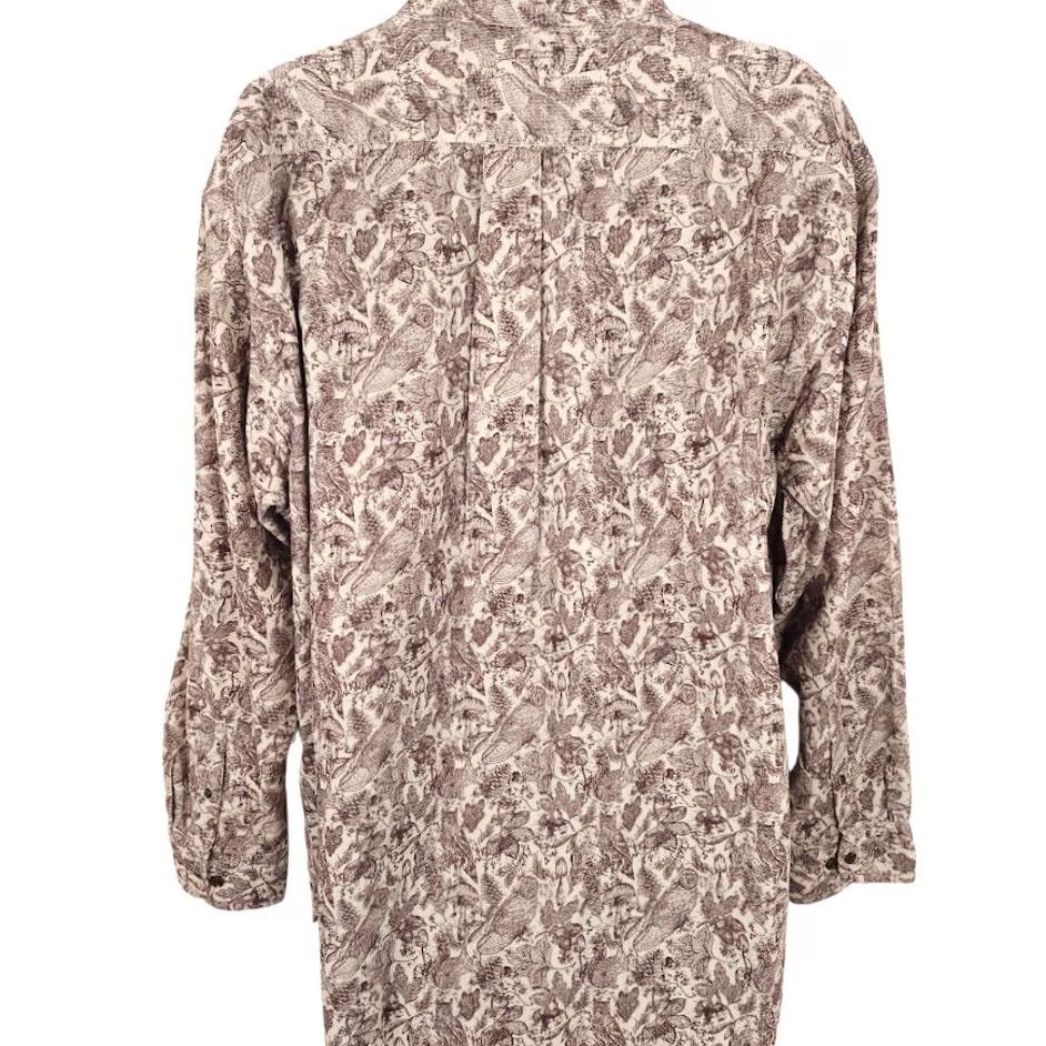 Roundtree & Yorke VINTAGE Roundtree & York Forest Shirt Mens 2XL Beige All Over Print Owl Mushrooms Shirt Size US XXL / EU 58 / 5 - 4 Thumbnail
