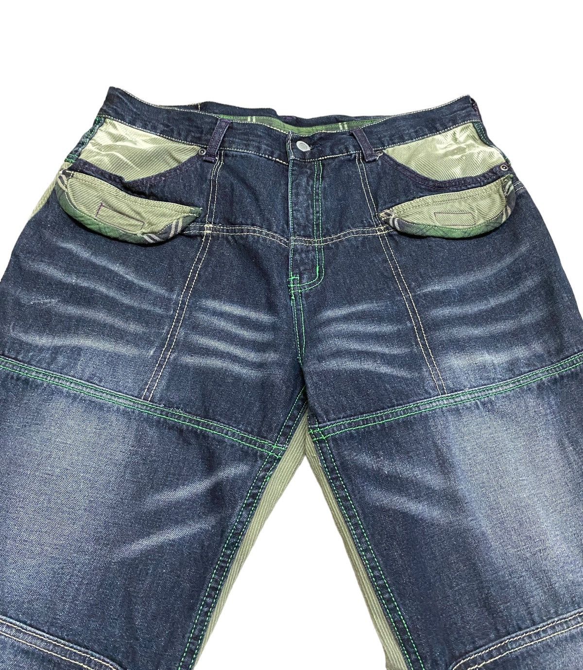 If Six Was Nine × Japanese Brand × Le Grande Bleu (L.G.B.) Rare Design Vintage Sacrifice Two Tone Codroy Jeans 2000s Size US 34 / EU 50 - 3 Thumbnail