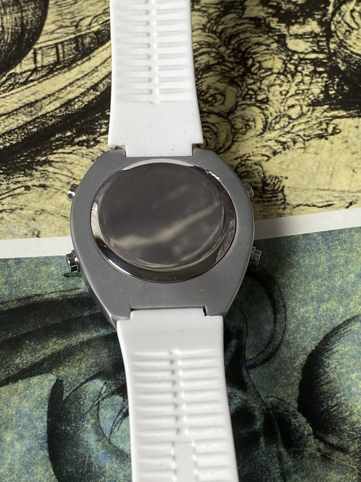 Japanese Brand Vintage LED Digital Watch Silver Cyberpunk Retro Futurism Size ONE SIZE - 10 Thumbnail