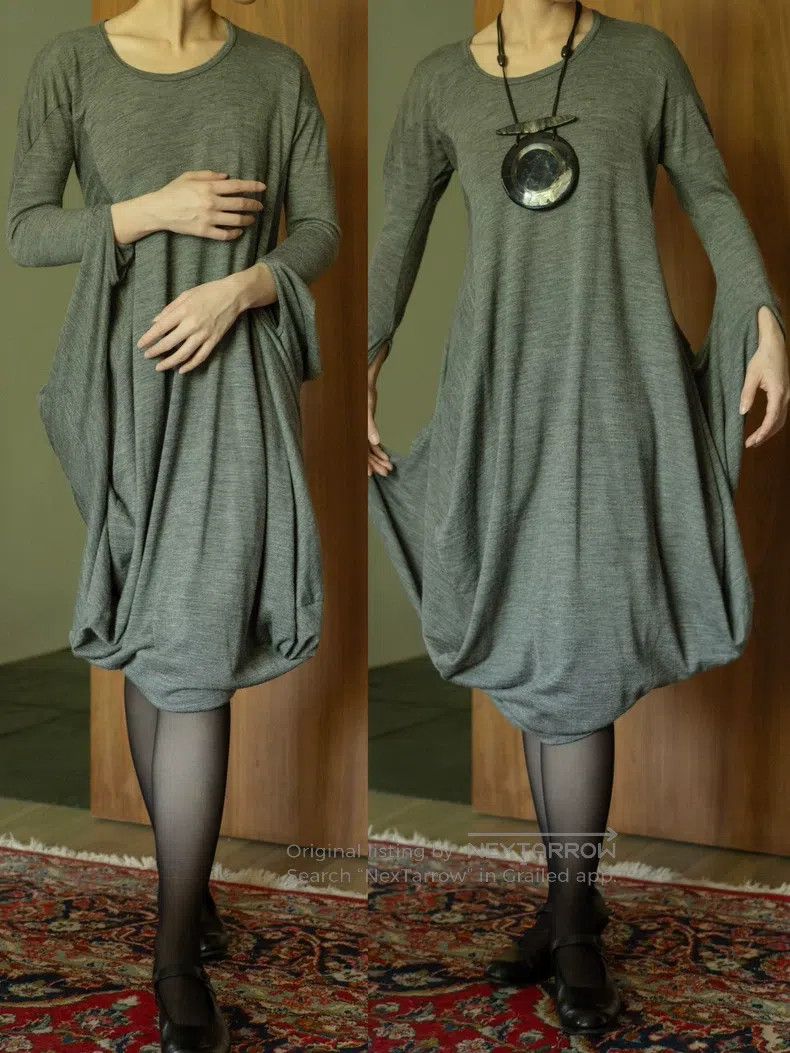 Junya Watanabe Junya Watanabe Sleeveless Asymmetrical Deformed Wool Dress Size XS / US 0-2 / IT 36-38 - 2 Thumbnail