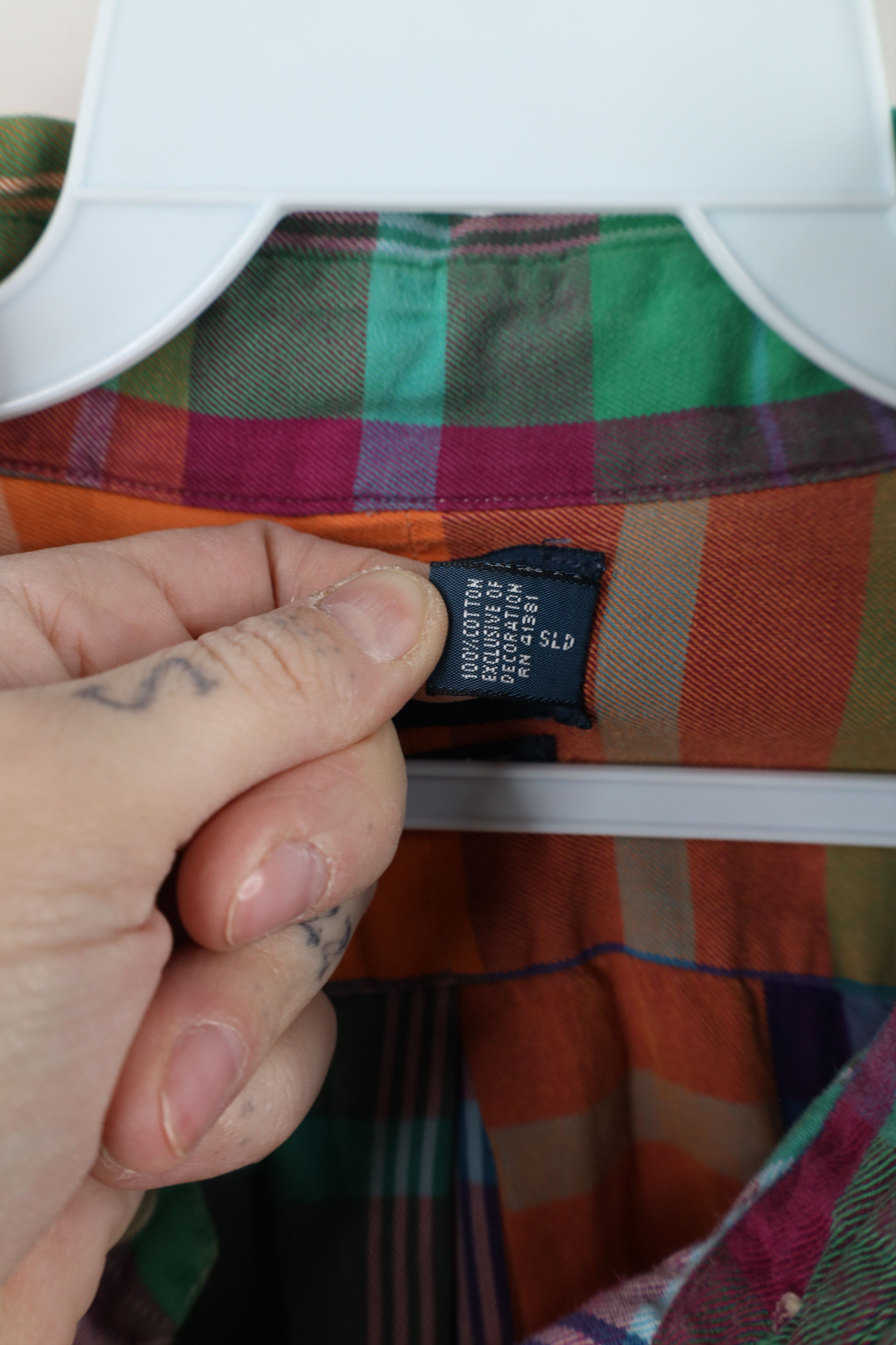 Ralph Lauren × Vintage Vintage 90s Ralph Lauren Rainbow Plaid Button Down Shirt Size US XXL / EU 58 / 5 - 10 Thumbnail