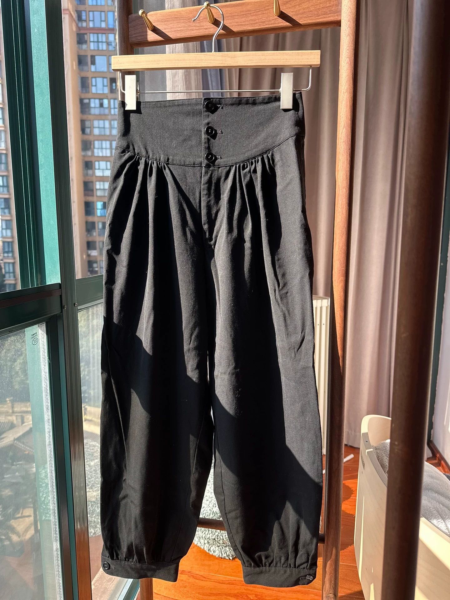 Limi Feu limi feu high-waisted wide-leg wool pants S 98 new Size 26" / US 2 / IT 38 - 3 Thumbnail