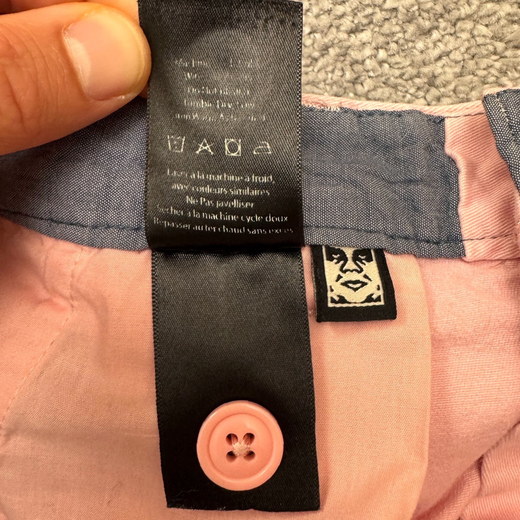 Obey OBEY Chino Shorts Mens 30 Pink Flat Front Cotton Casual Summer Short with Pockets, Regular Rise, 7in Inseam, Preppy Outdoor Style Mens Clothing Size US 30 / EU 46 - 7 Thumbnail