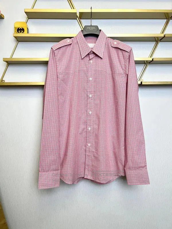 Prada Prada Pink Long Sleeve Cotton Shirt. Size US XXL / EU 58 / 5 - 1 Thumbnail