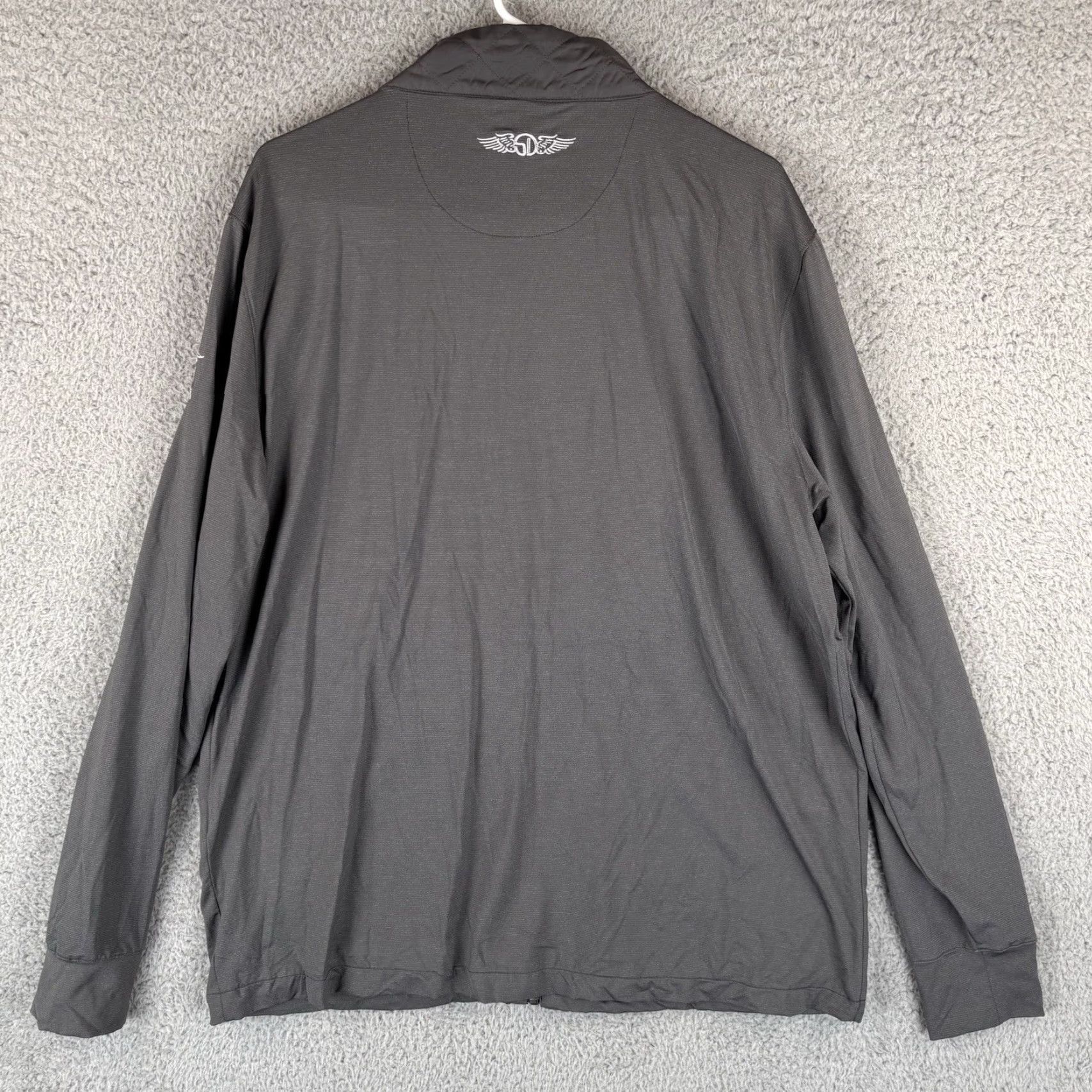 Logo 7 Straight Down Jacket Men XL Gray Full Zip Lightweight Quilted Logo Golf Outdoor Size US XL / EU 56 / 4 - 6 Thumbnail