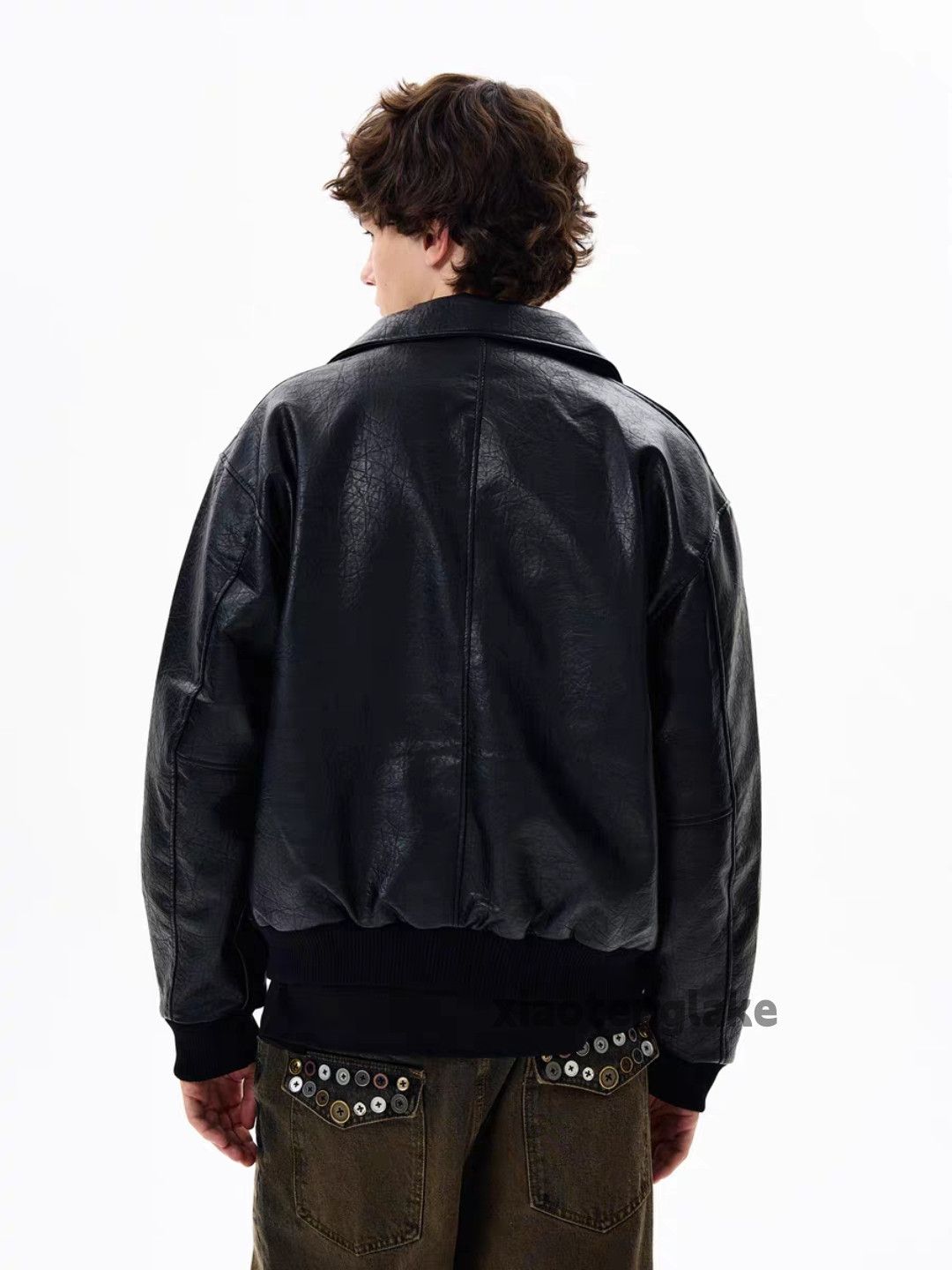 Vintage Utility punk yuppie pu bomber hiphop yuppie jacket Size US XL / EU 56 / 4 - 5 Thumbnail