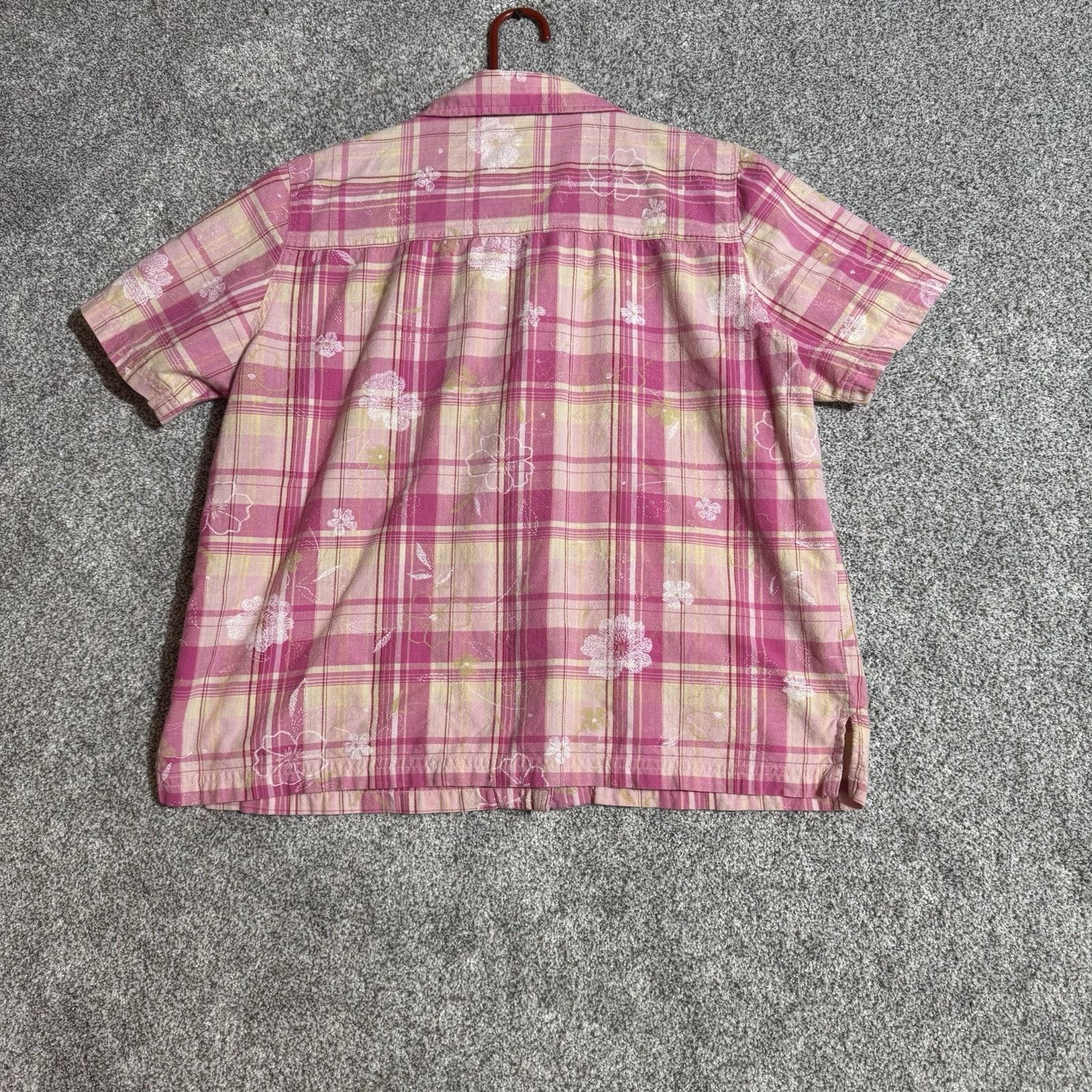 Other Vintage Y2K Top Womens Large Plaid Floral Boho Cottagecore Size L / US 10 / IT 46 - 6 Thumbnail