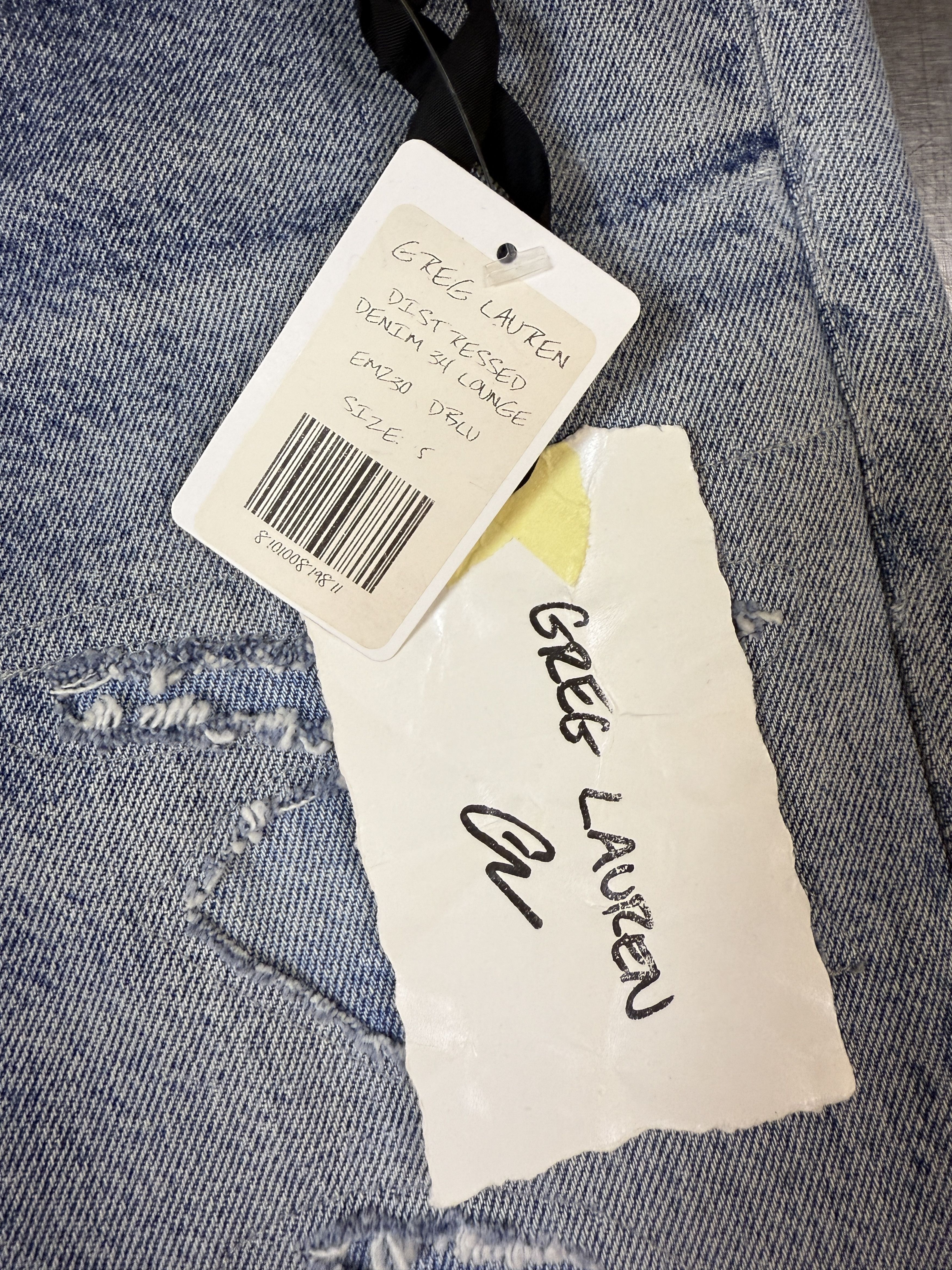 Greg Lauren Greg Lauren Distressed Denim 34 Lounge Pants Size US 38 / EU 54 - 6 Thumbnail