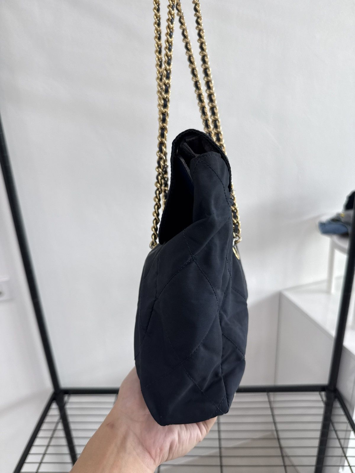 Prada Vintage Prada Logo Plaque Nylon Chain Bag Size ONE SIZE - 7 Thumbnail