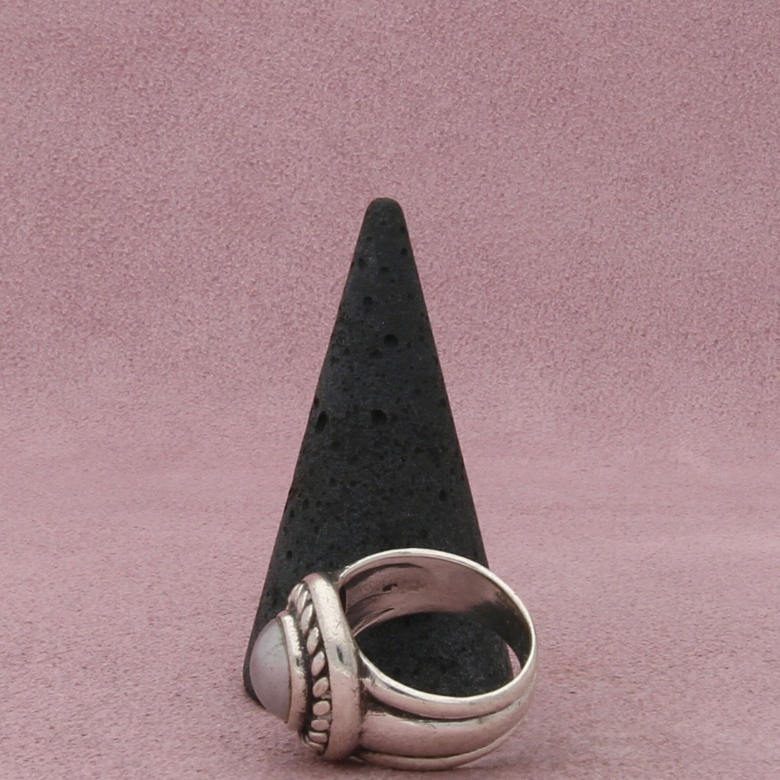Sterling Silver sterling silver braided grey pearl ring size 7 Size ONE SIZE - 5 Thumbnail