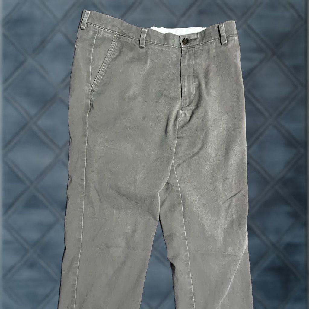 Dockers DOCKERS Pants Flat Front Straight Fit Mens 34x34 Gray Chino - Regular 34in Inseam, 34 Waist, Cotton, Belt Loops, Button, Vintage: No, Denim? (Wait) Size US 34 / EU 50 - 1 Thumbnail