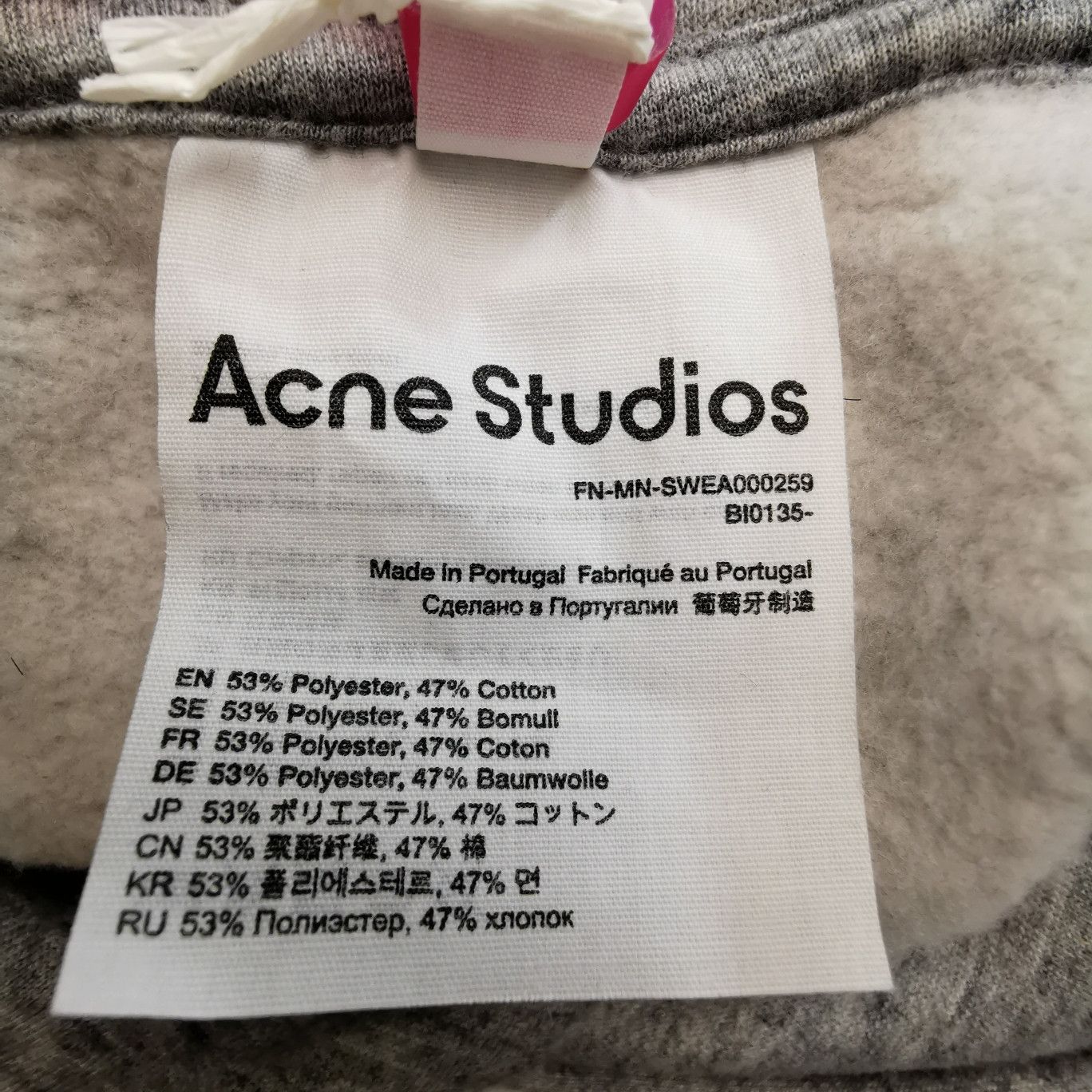 Acne Studios Acne Studios S Size Gray Crewneck Sweater Size US S / EU 44-46 / 1 - 1 Thumbnail