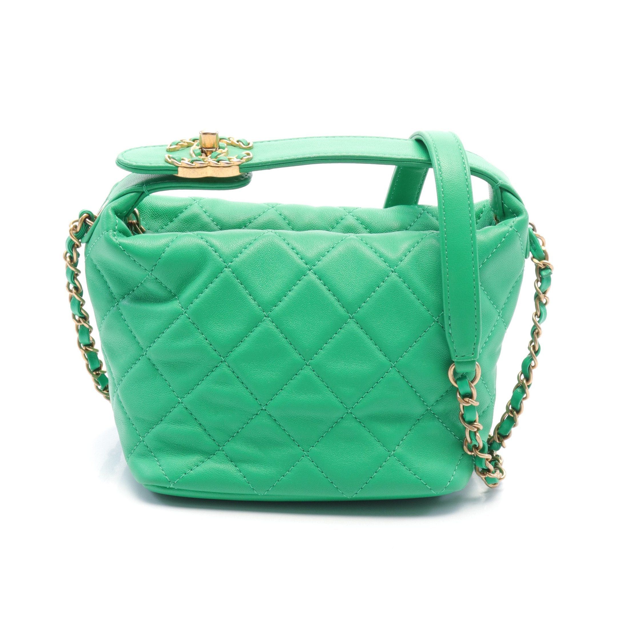 Chanel Chanel 19 Dizeneuf Matelasse Small Hobo Bag Chain Shoulder Leather Green Gold Hardware Size ONE SIZE - 1 Thumbnail