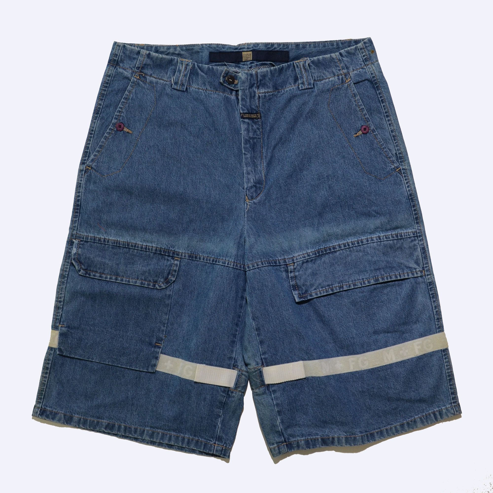 Marithe + Francois Girbaud [Folding Color Defects] M+FG W38 Cargo Jorts Y2K Craft Size US 38 / EU 54 - 1 Thumbnail