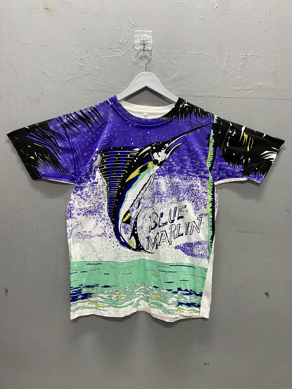 Bass Pro Shops × Vintage VINTAGE BLUE MARLIN FISH FULLPRINT SHORT SLEEVE TEE SHIRT Size US L / EU 52-54 / 3 - 1 Thumbnail