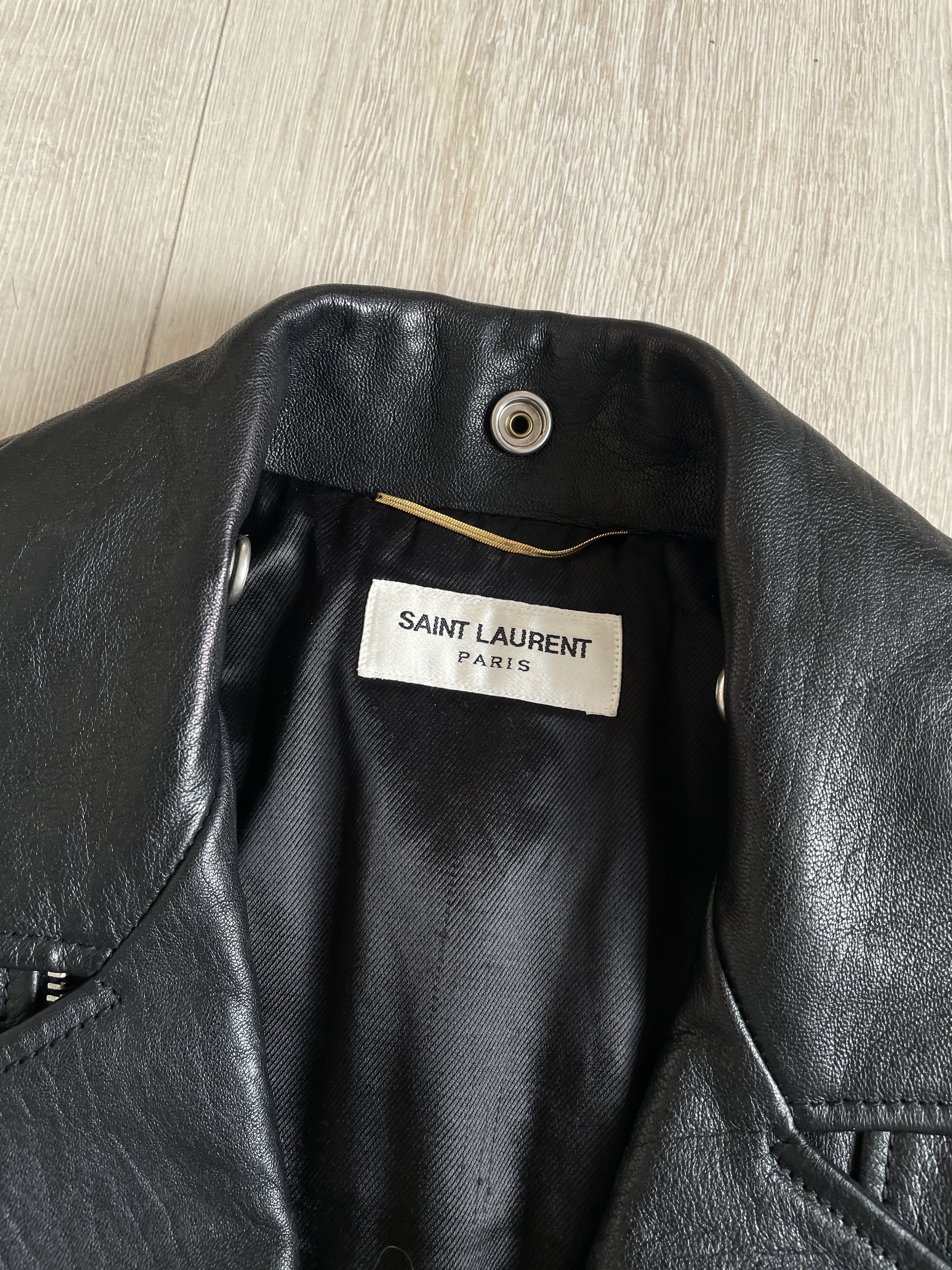 Saint Laurent Paris Saint Laurent AW15 runway leather jacket by Hedi Slimane Size XS / US 0-2 / IT 36-38 - 6 Thumbnail