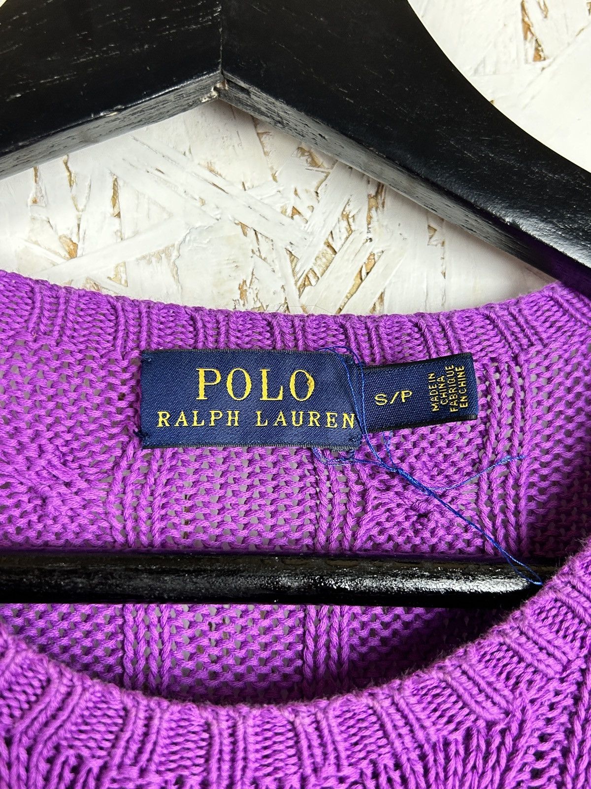 Polo Ralph Lauren Polo By Ralph Lauren Cable Knit Sweater Magenta Size S Size US S / EU 44-46 / 1 - 7 Thumbnail