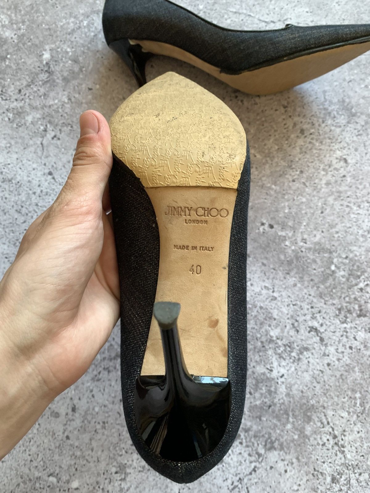 Jimmy Choo 🔥JIMMY CHOO DENIM HEELS Size US 10 / IT 40 - 18 Thumbnail