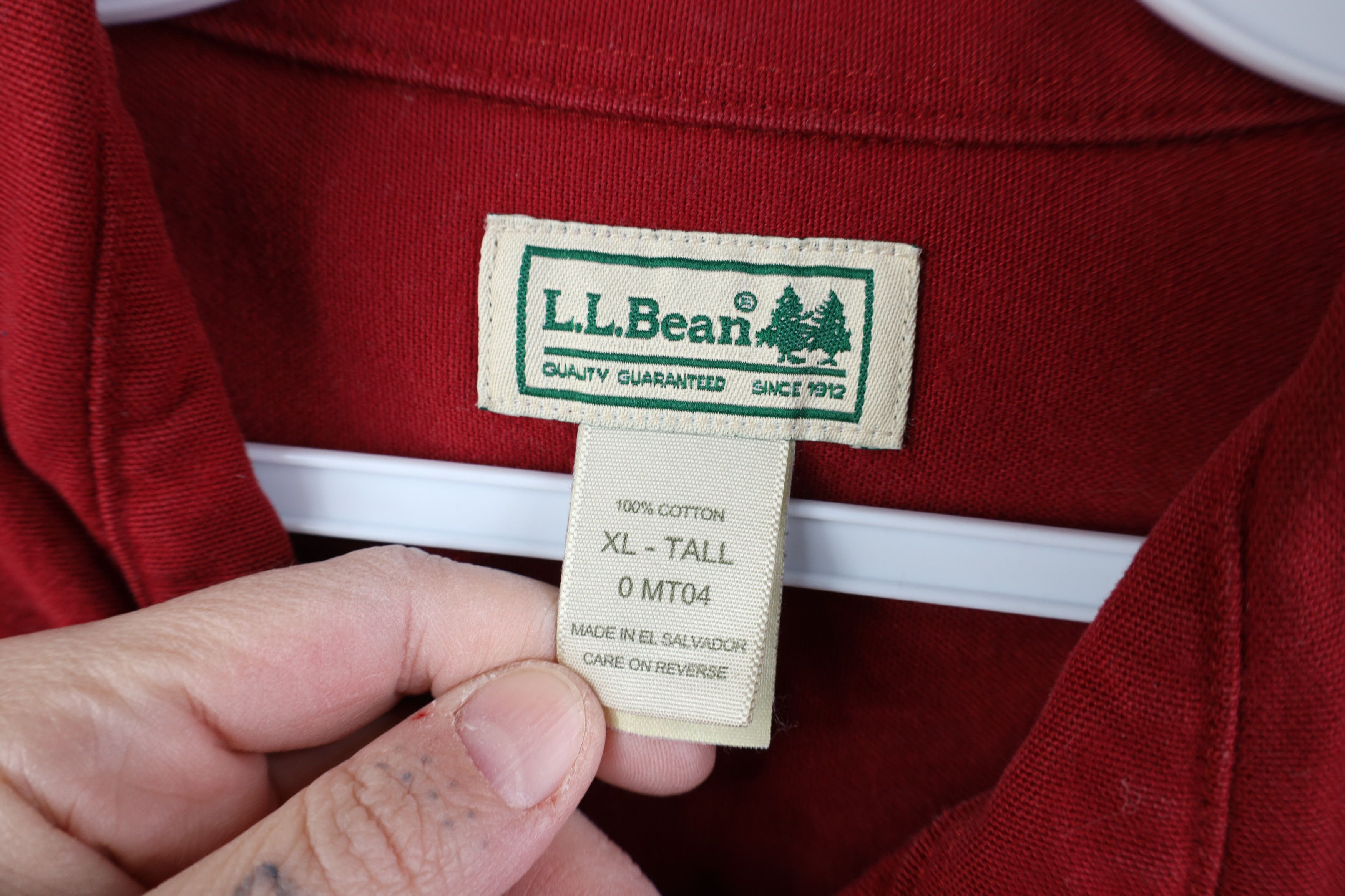 L.L. Bean Vintage 90s LL Bean Heavy Chamois Collared Button Shirt Size US XL / EU 56 / 4 - 8 Thumbnail