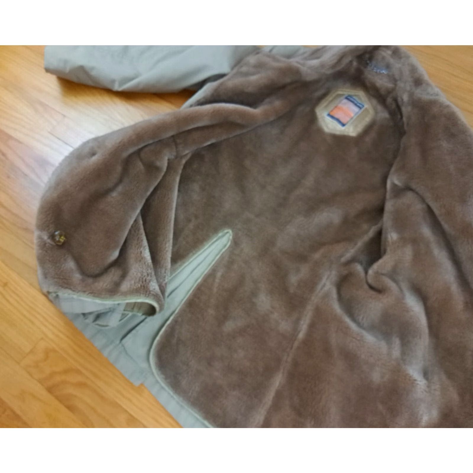 Vintage Mighty Mac Coat Long Men 38 Beige Canvas Fur Lined Winter USA Trench Coat Regular Chest Pocket Earthen Marks N/A Size US XXS / EU 40 - 5 Thumbnail