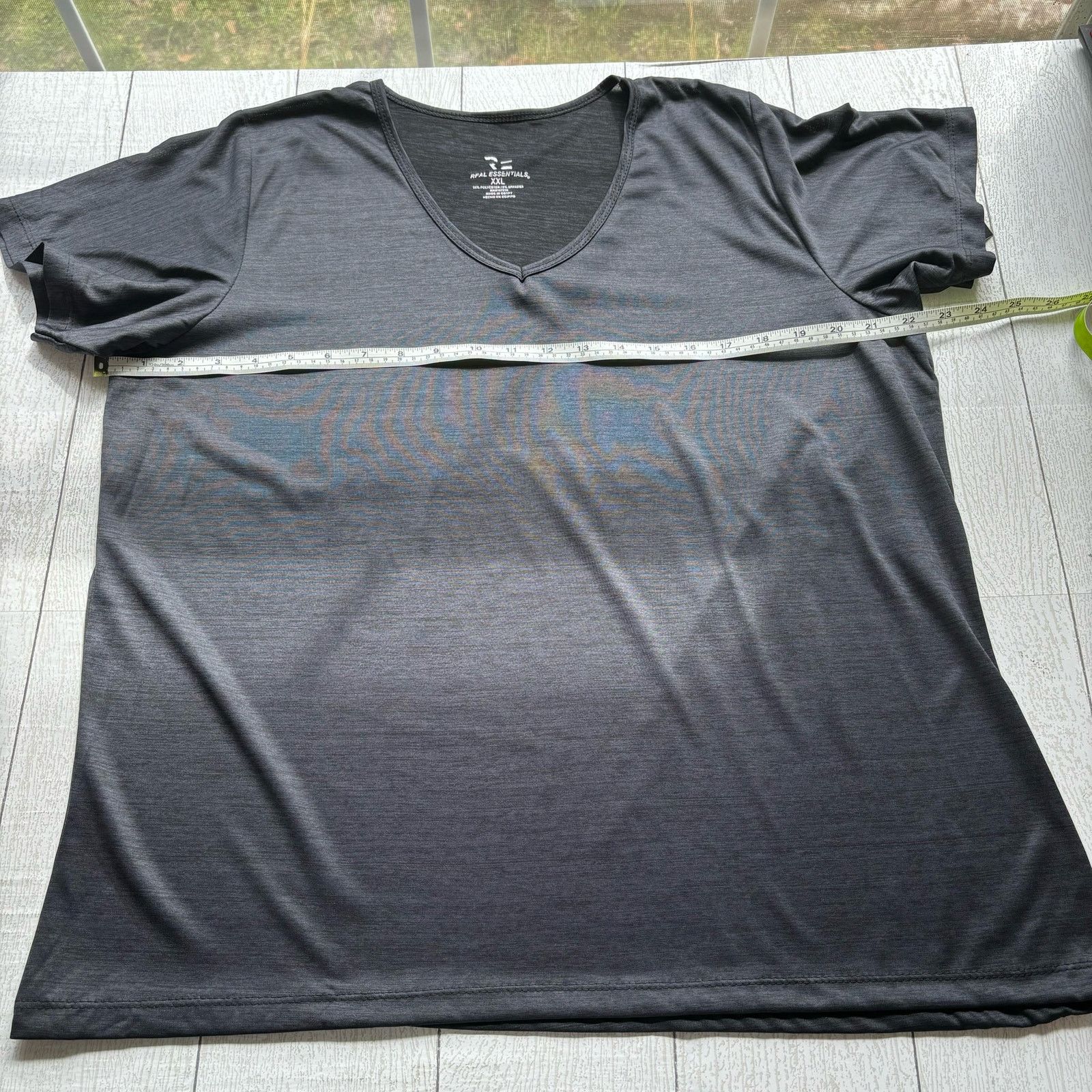 Other RE Real Essentials Charcoal Black Workout Shirt Size XXL NWT Size XXL / US 16-18 / IT 52-54 - 4 Thumbnail