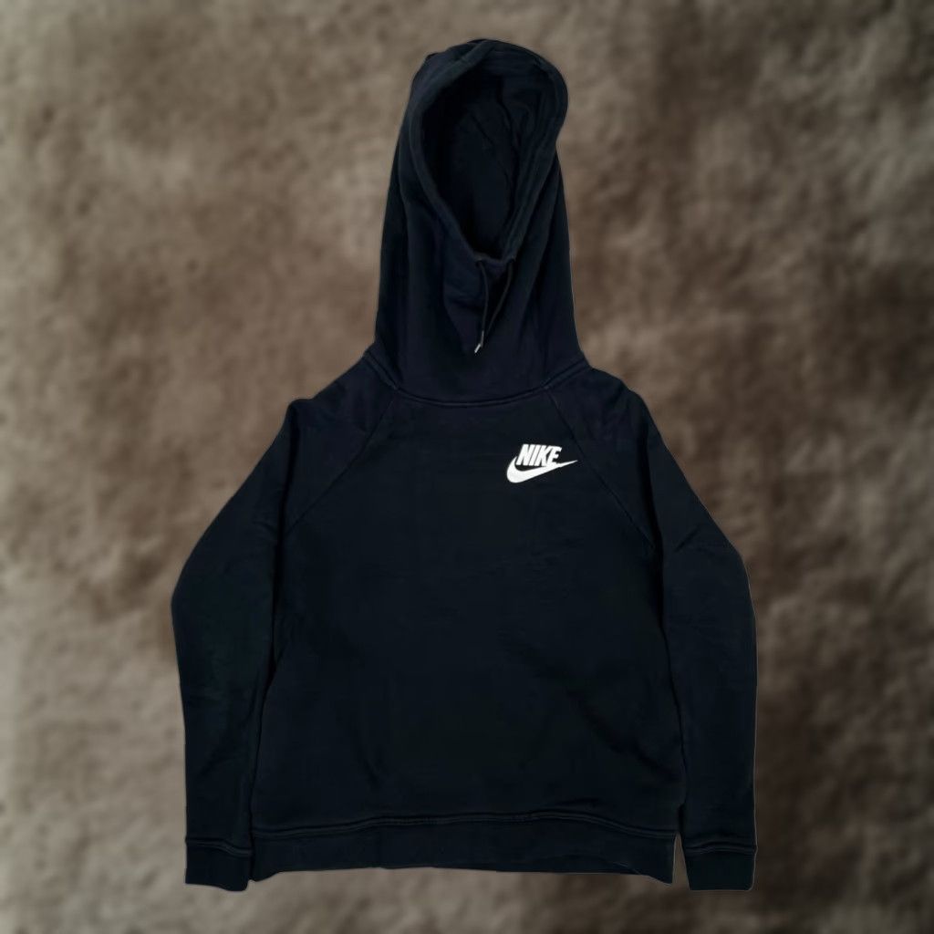 Nike Nike Cowl Hoodie Women's Small Black Pullover Sweatshirt Swoosh Logo Athletic Size S / US 4 / IT 40 - 1 Thumbnail