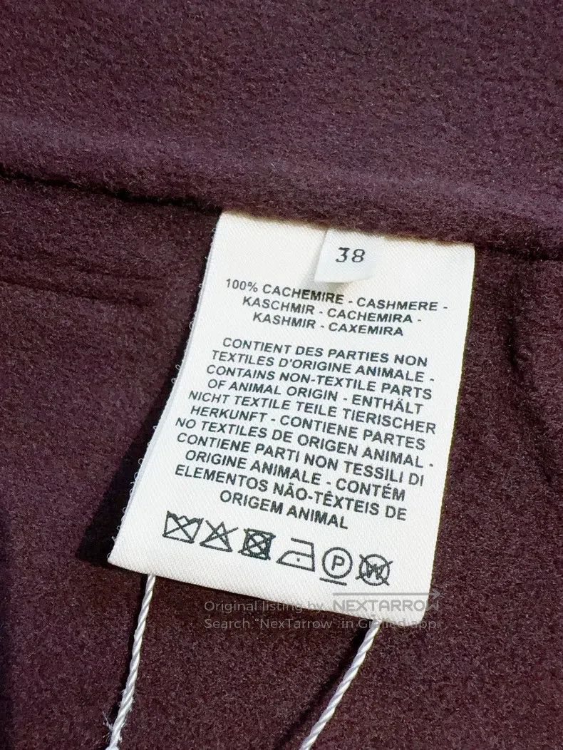 Hermes Hermes Burgundy Long Sleeve Short Cashmere Zip-up Jacket Size XS / US 0-2 / IT 36-38 - 5 Thumbnail