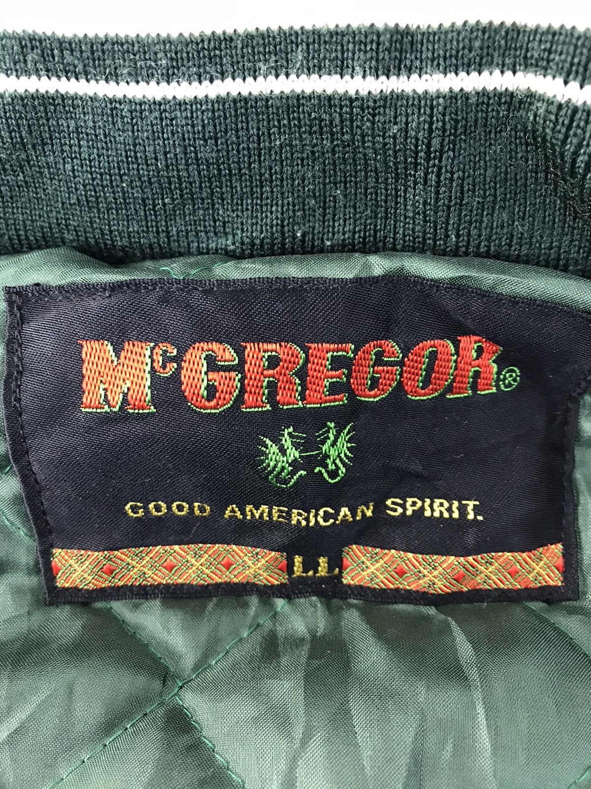 McGregor McGregor Varsity Jacket Wool Sleeve Quilted Padded Inner Size US L / EU 52-54 / 3 - 6 Thumbnail