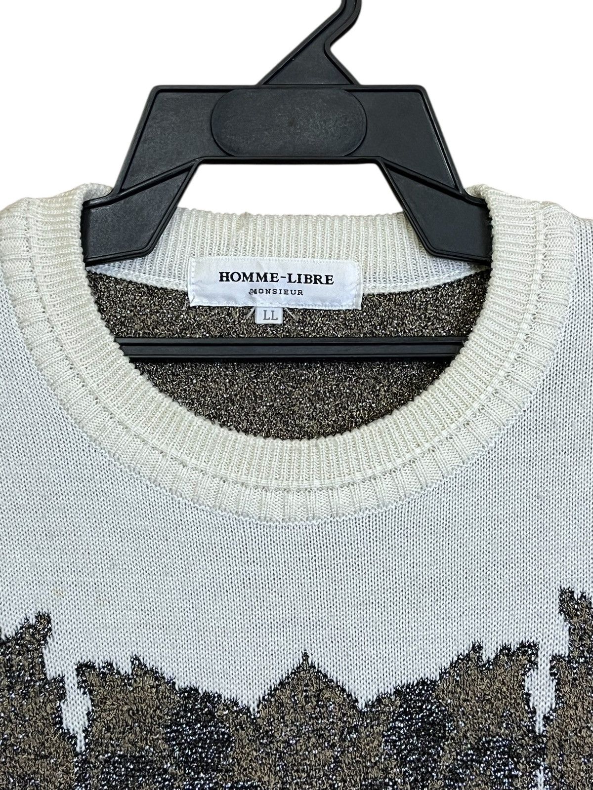 Japanese Brand vintage japanese HOMME LIBRE wolf embroidered knit sweats Size L / US 10 / IT 46 - 7 Thumbnail