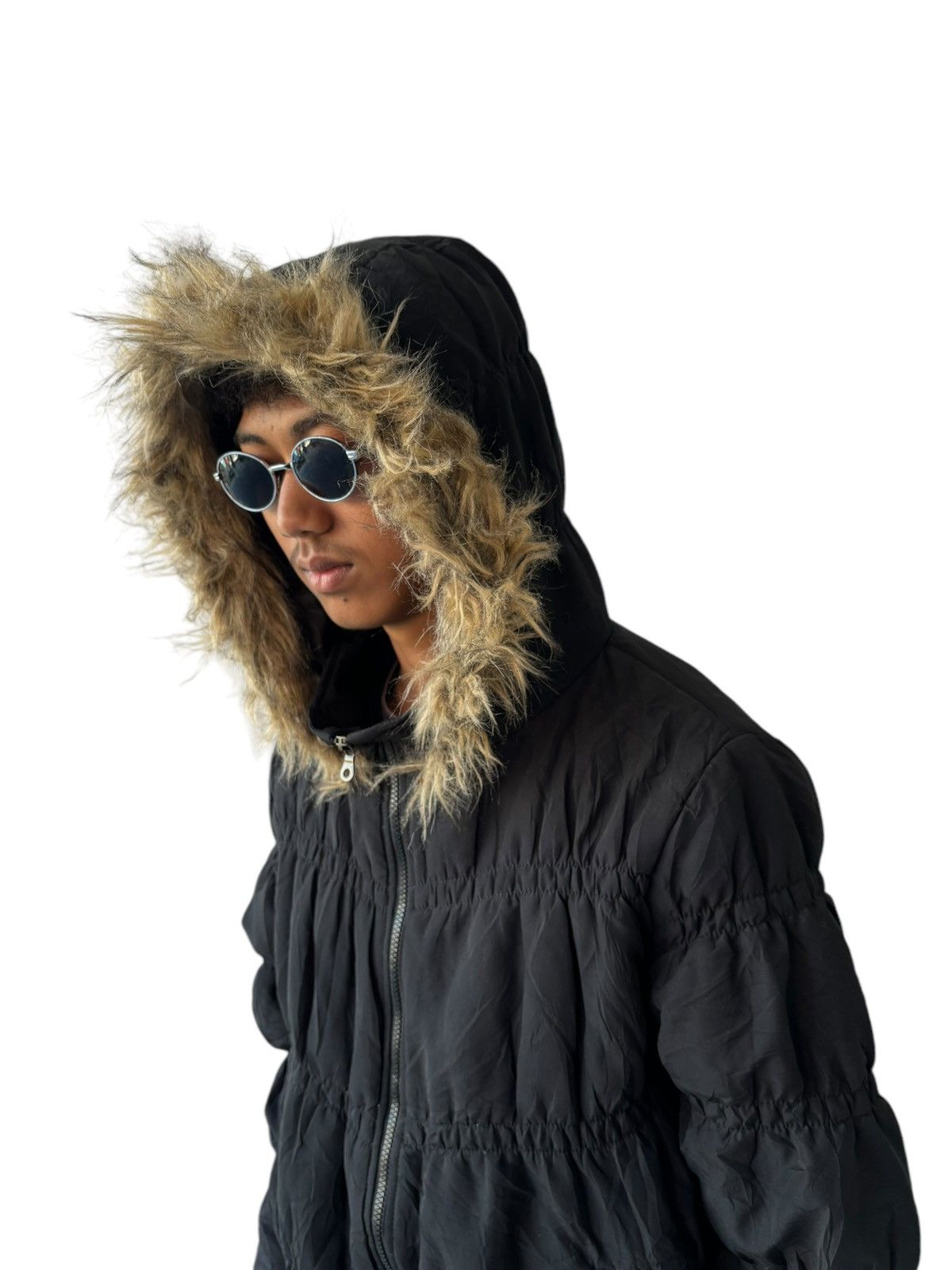 If Six Was Nine × Issey Miyake × Le Grande Bleu (L.G.B.) Inspired Issey Miyake ifsixwasnine lgb style fur jacket vtg Size US XL / EU 56 / 4 - 2 Thumbnail