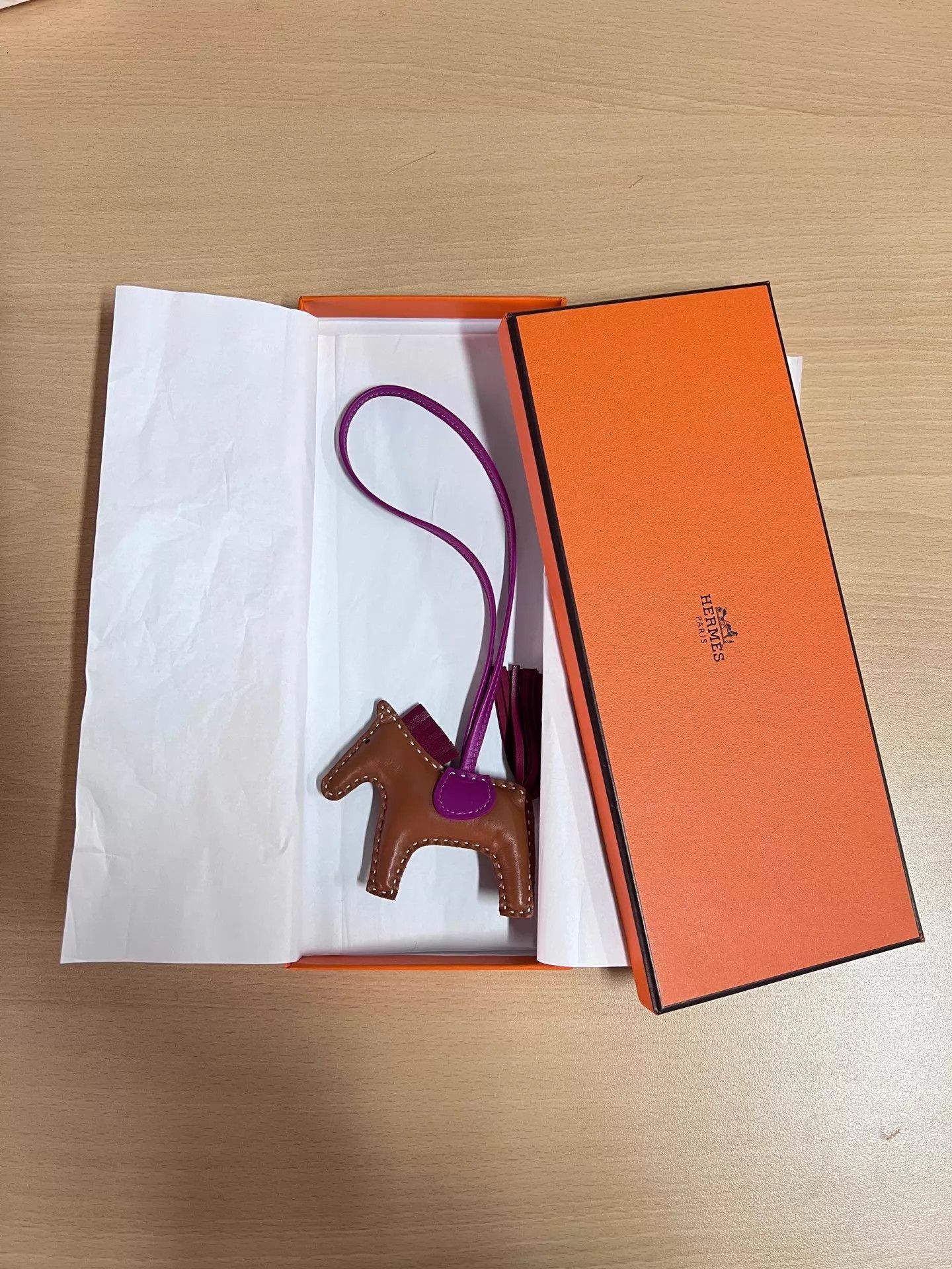 Hermes HERMES Rodeo Lambskin Pony Charm Gold Brown Pink Size ONE SIZE - 1 Thumbnail