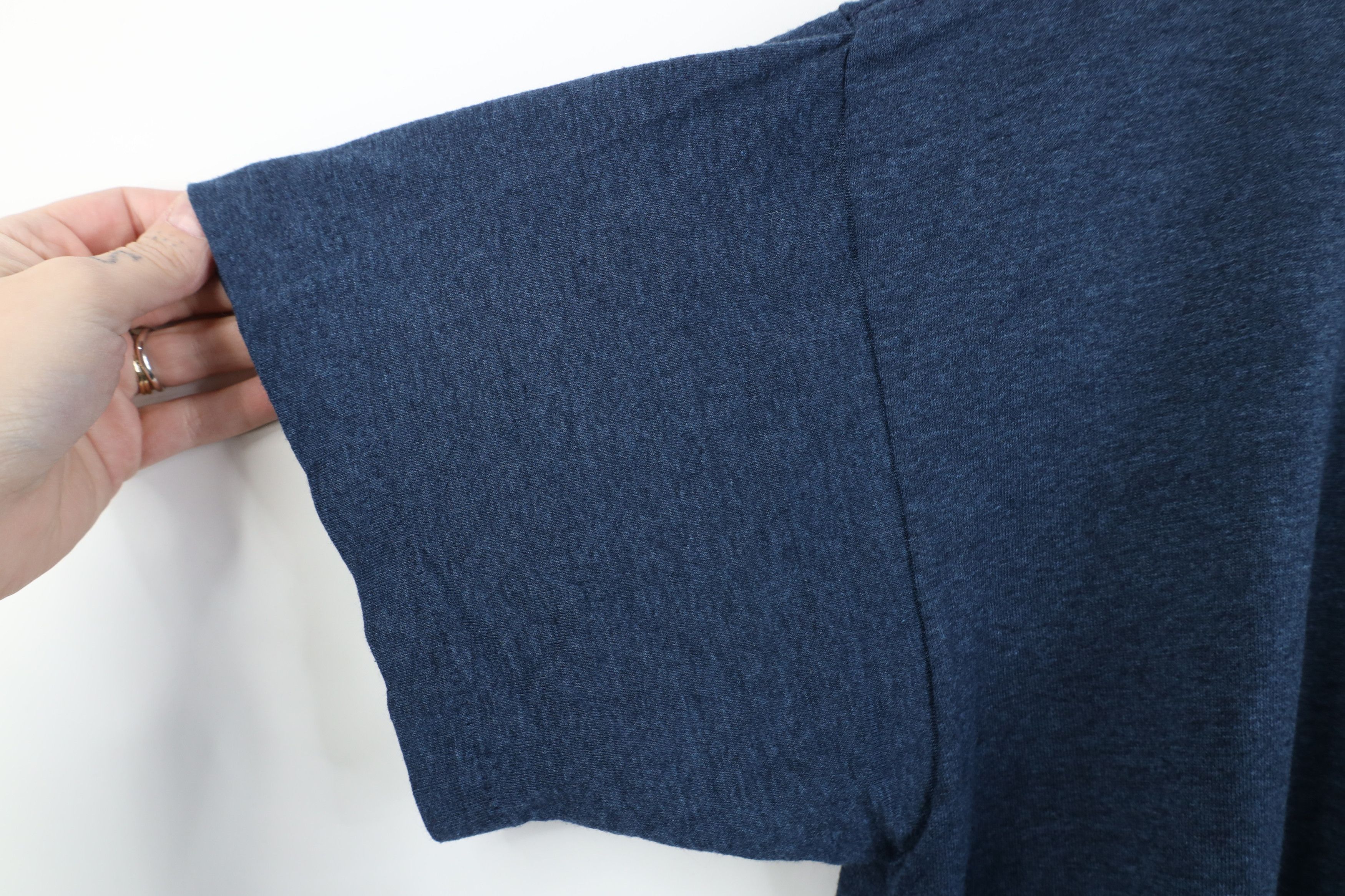 Vintage Vintage 90s Streetwear Blank Short Sleeve T-Shirt Blue USA Size US L / EU 52-54 / 3 - 6 Thumbnail