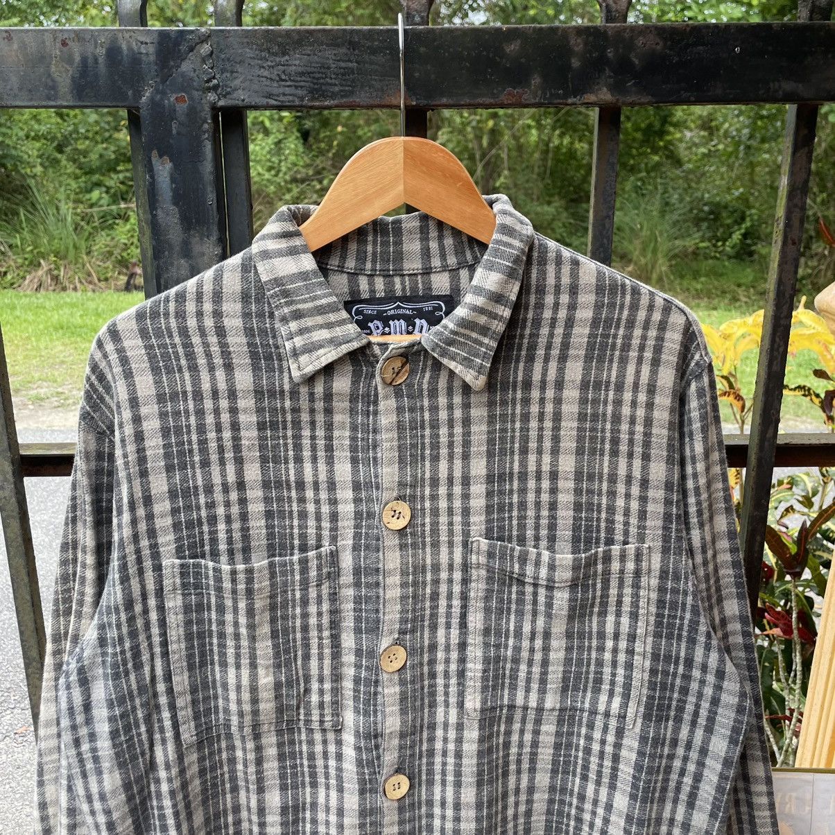 Japanese Brand × Vintage 🔥Vintage PMD American Wear Checkerd Buttons Shirts Size US L / EU 52-54 / 3 - 4 Thumbnail